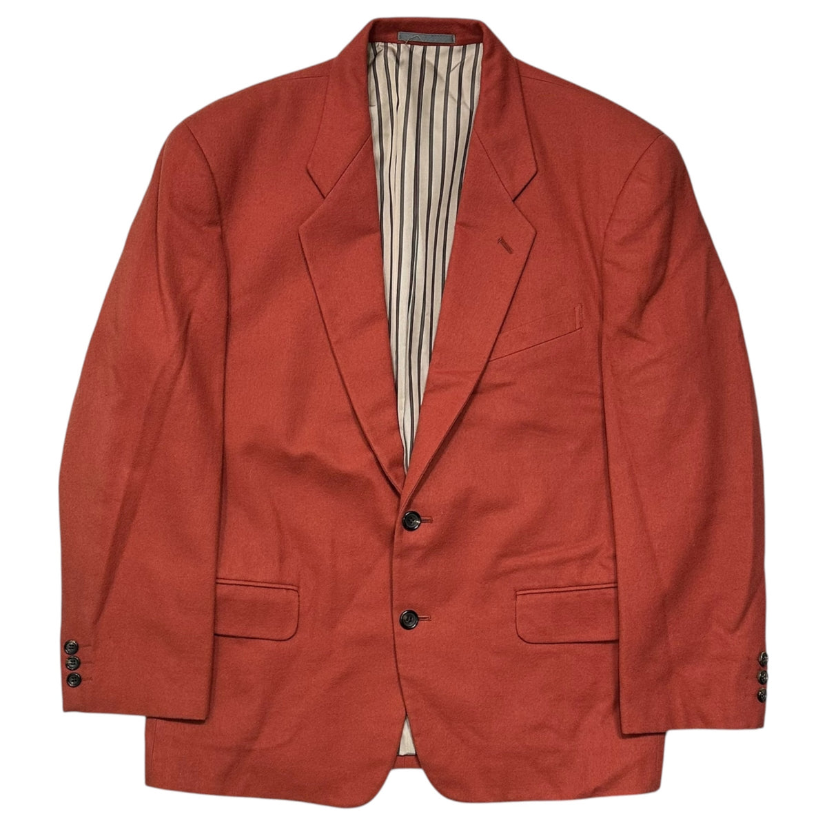 COMME des GARCONS HOMME PLUS(コムデギャルソンオムプリュス) 1990AW Inner-Striped 2-Button Wool Jacket インナー ストライプ 2ボタン ウール ジャケット PJ-05050S S オレンジ