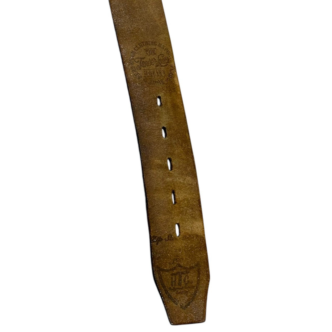 TENDERLOIN(テンダーロイン) HTC T-STUD BELT スタッズ レザー ベルト 本革 36 ブラウン×シルバー 廃番ブランド 稀少品