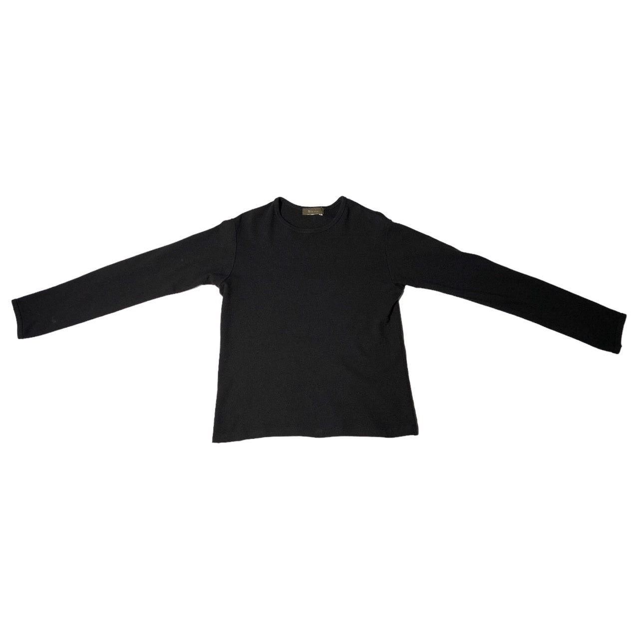 Y's for men(ワイズフォーメン) 90’s ~ wool cut and sew ウール カットソー 3(M程度) ブラック 長袖 ニット Tシャツ