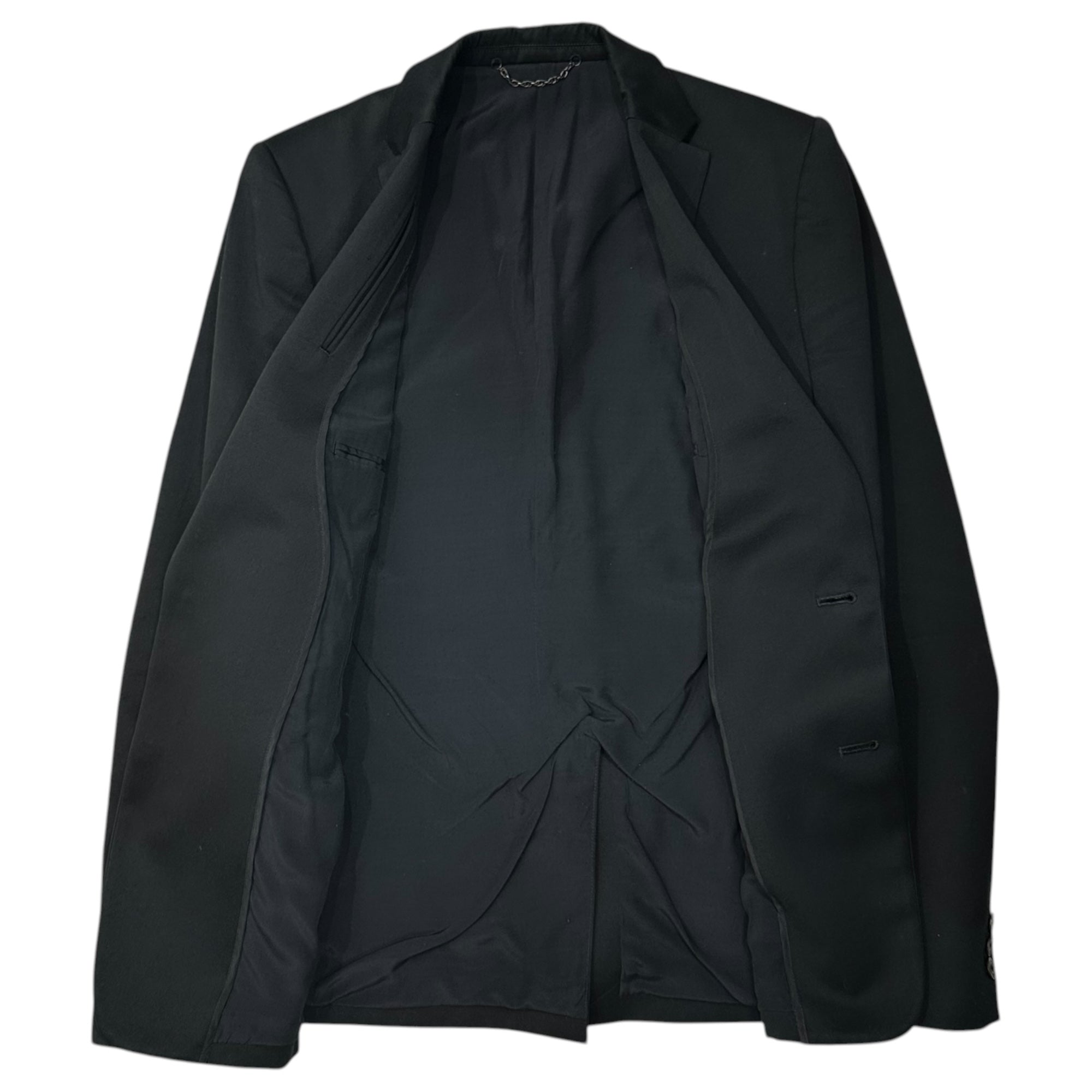 The Viridi-anne(ザヴィリディアン) 07AW Angora/Wool/Cotton Tailored Jacket アンゴラ ウール コットン 2B テーラード ジャケット VI-1087-06 2 ブラック 00's