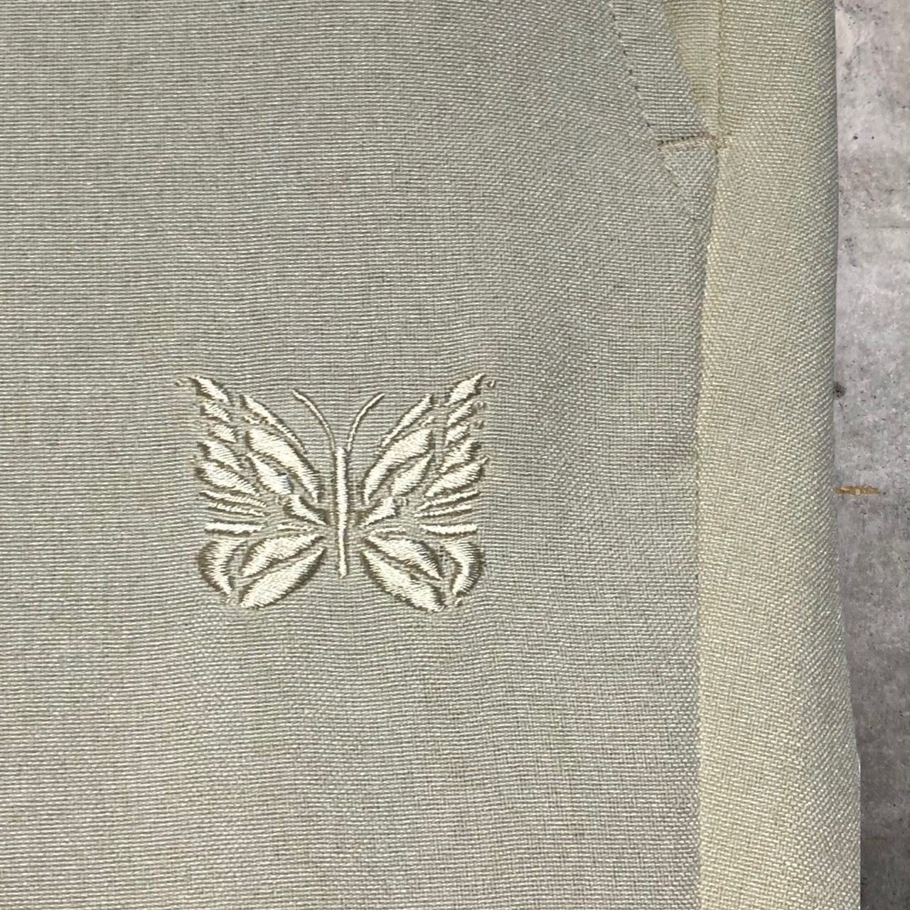 Needles(ニードルズ) Side Tab Trouser/ピヨン刺繍スラックスパンツ KP331 XS ホワイト STUDIOUS別注