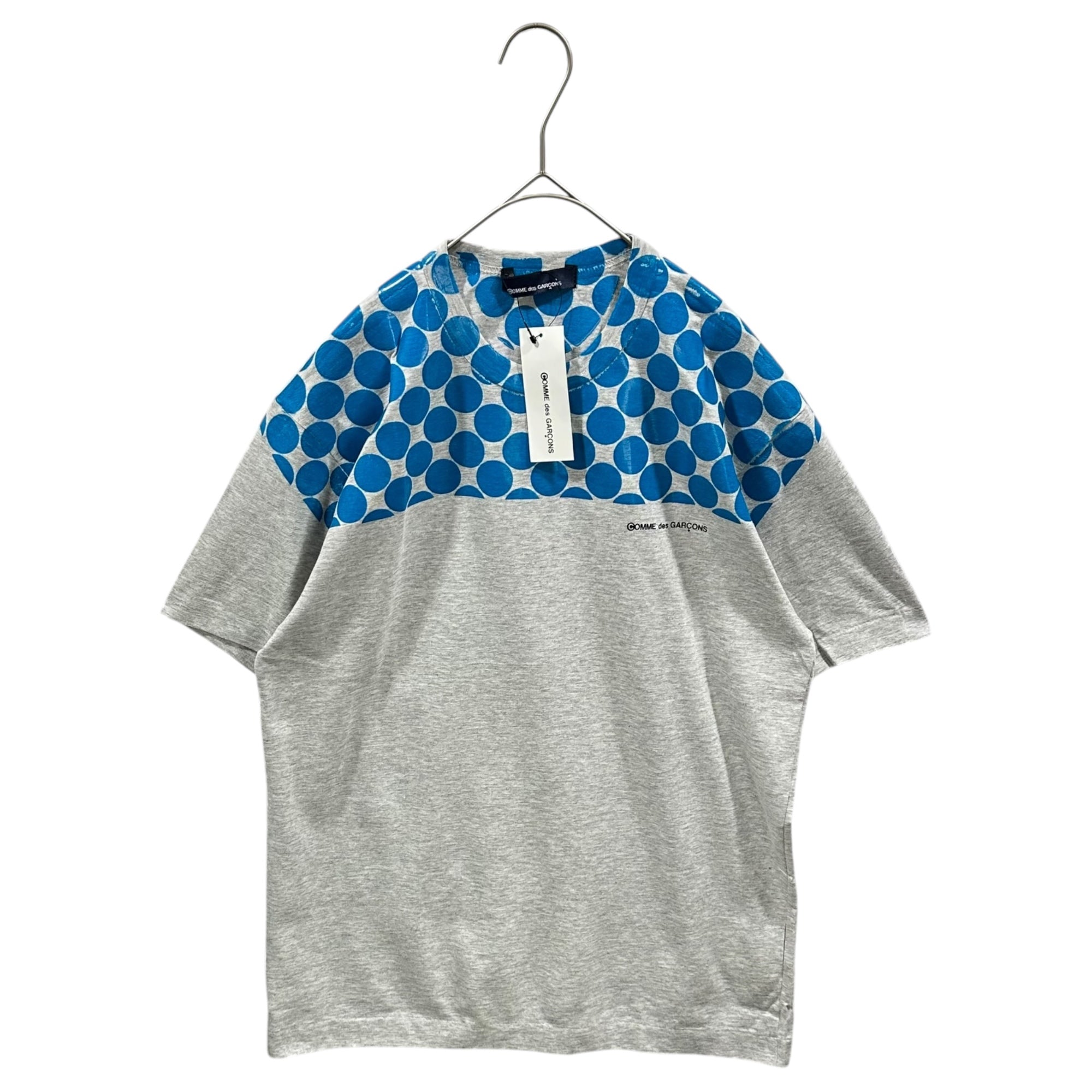 COMME des GARCONS(コムデギャルソン) 1999AW Polka-dot S/S T-shirt ドット デザイン 半袖 Tシャツ KT-910010 表記無(M程度) ネイビー×ブルー AD1999 青山限定