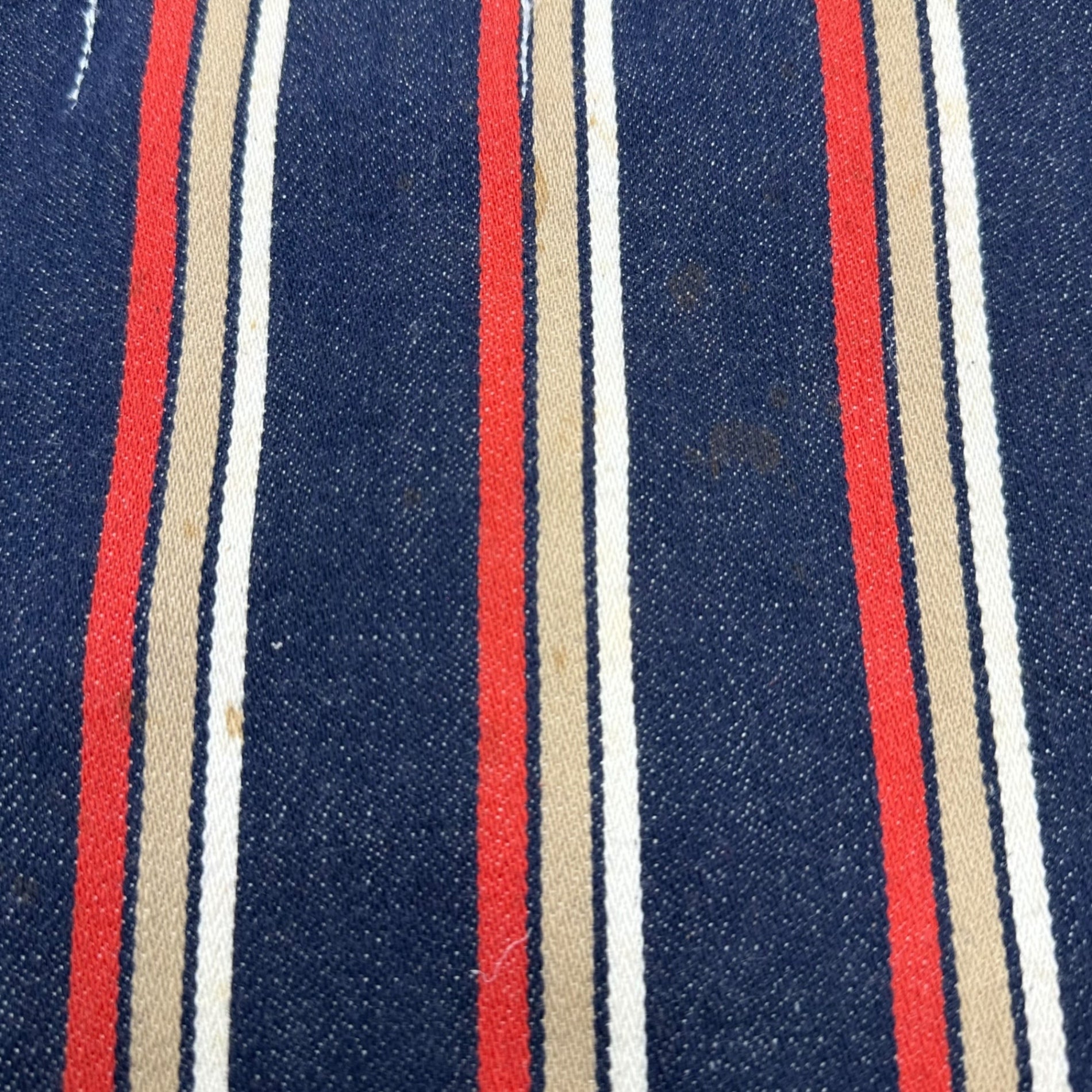 CdG JUNYA WATANABE MAN PINK×10・corso・como(コムデギャルソンジュンヤワタナベマンピンク×ドゥエチコルソコモ) 03SS Round Stud Decorated Striped Logo Tote Bag ラウンド スタッズ 装飾 ストライプ ロゴ トート バッグ ネイビー×ピンク