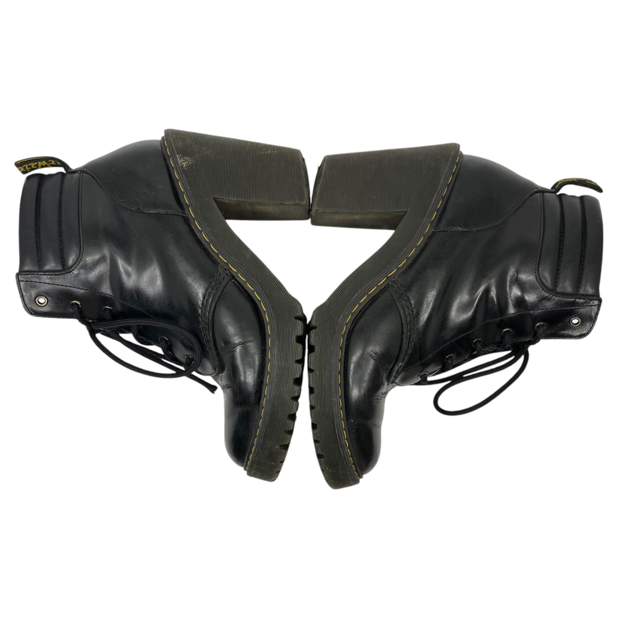 DR.MARTENS(ドクターマーチン) Patent leather 6 hole wide heel boots パテントレザー 6ホール ワイドヒール ブーツ UK5(24.0cm程度) ブラック