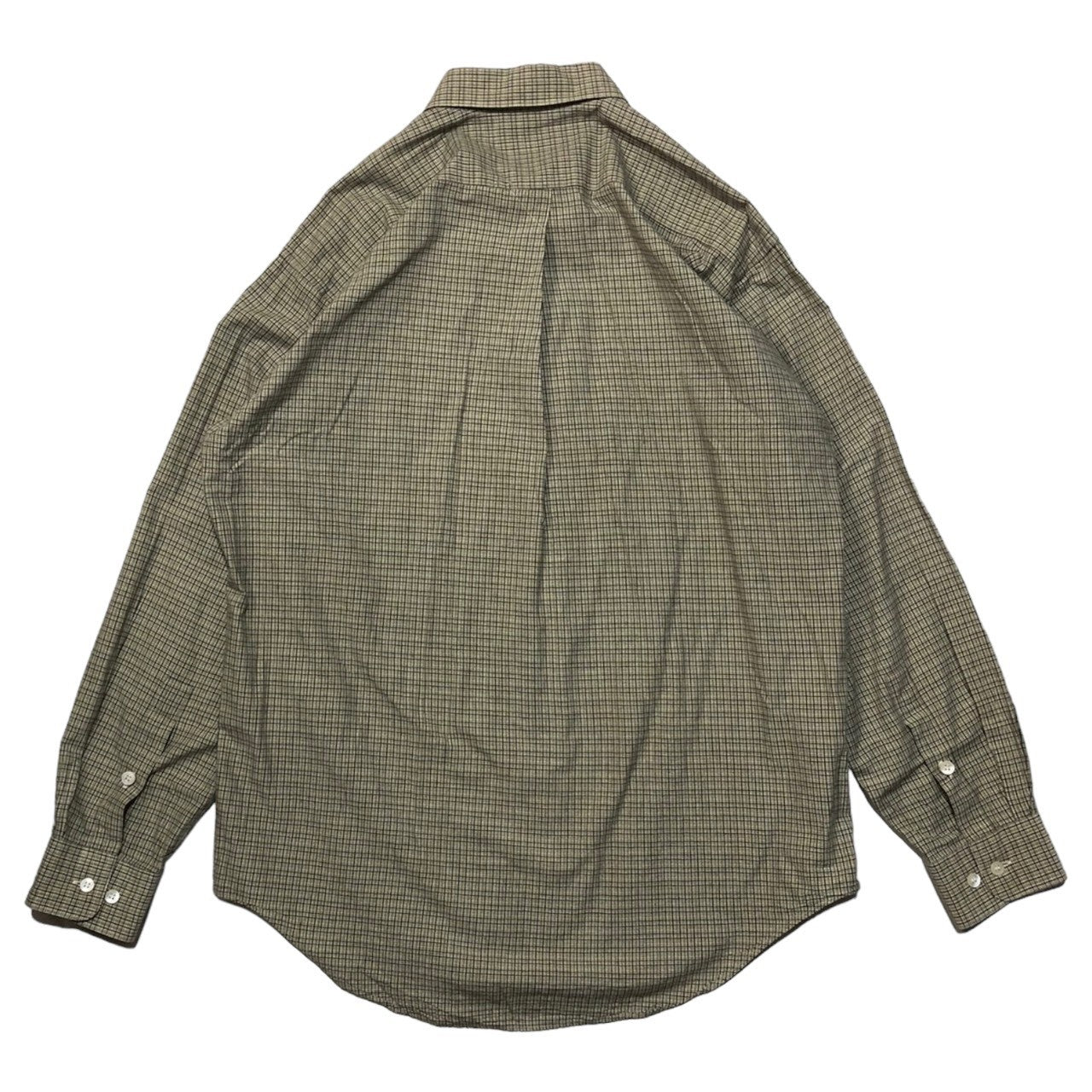 issey miyake im product(イッセイミヤケ アイムプロダクト) 90's Detailed check button down shirt チェック ボタンダウン シャツ 90年代 IMMD-TA4324 SIZE表記無し ベージュ