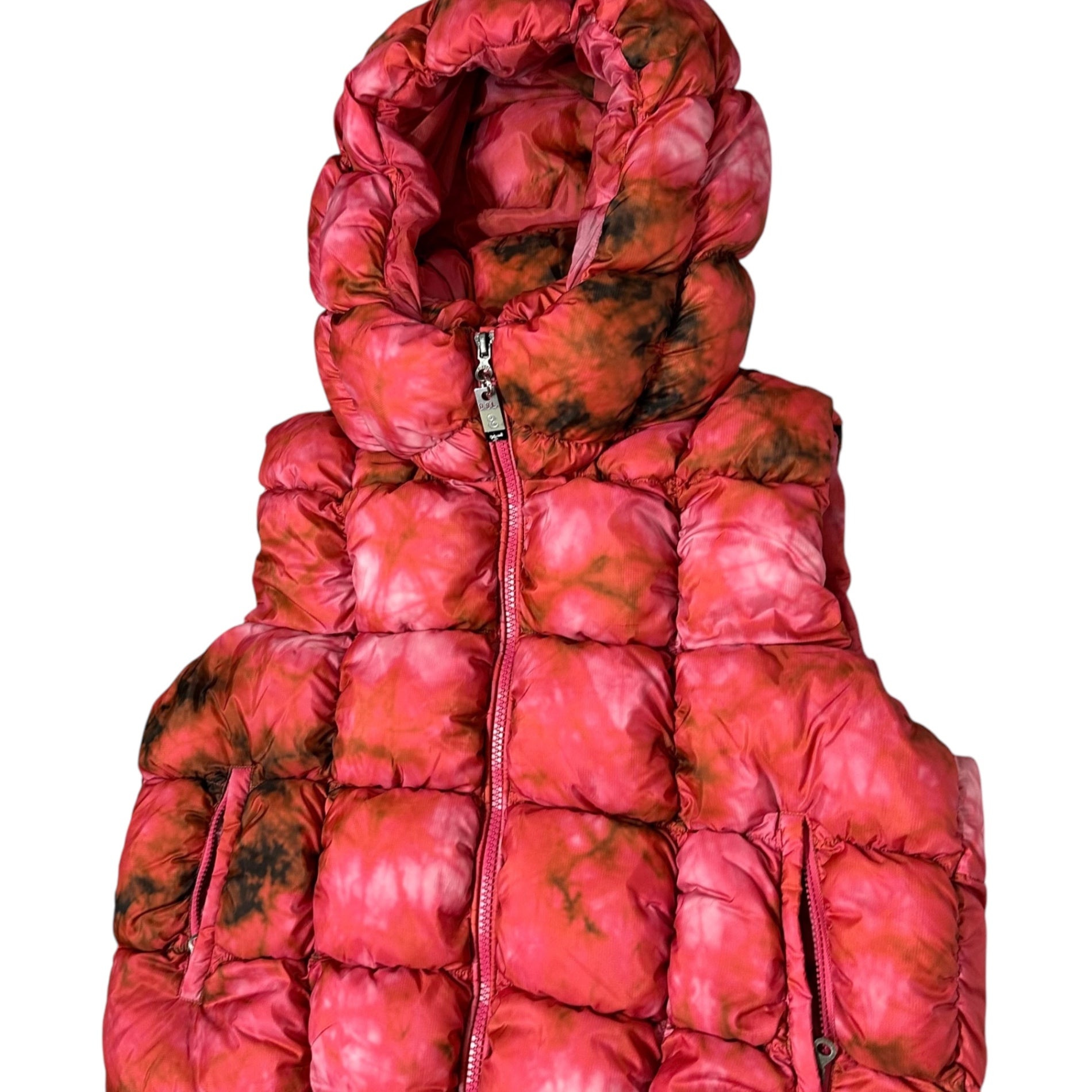 DIESEL(ディーゼル) 23AW W-Ralla-SL Jacket タイダイ柄 ダウン ベストフーディ A11453 46 ピンク