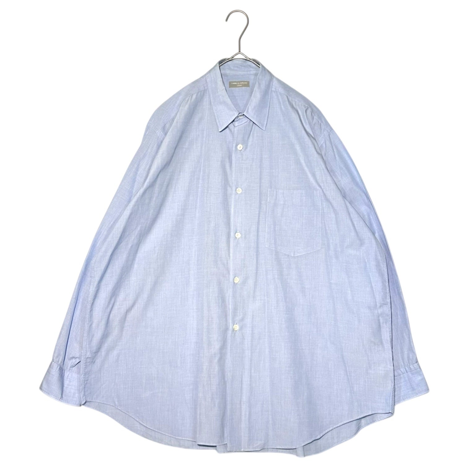 COMME des GARCONS HOMME(コムデギャルソンオム) 80's Regular Collar L/S Shirt 本人期 レギュラー カラー 長袖 シャツ HB-050570 表記無(ML程度) サックスブルー 80年代 川久保玲 アーカイブ