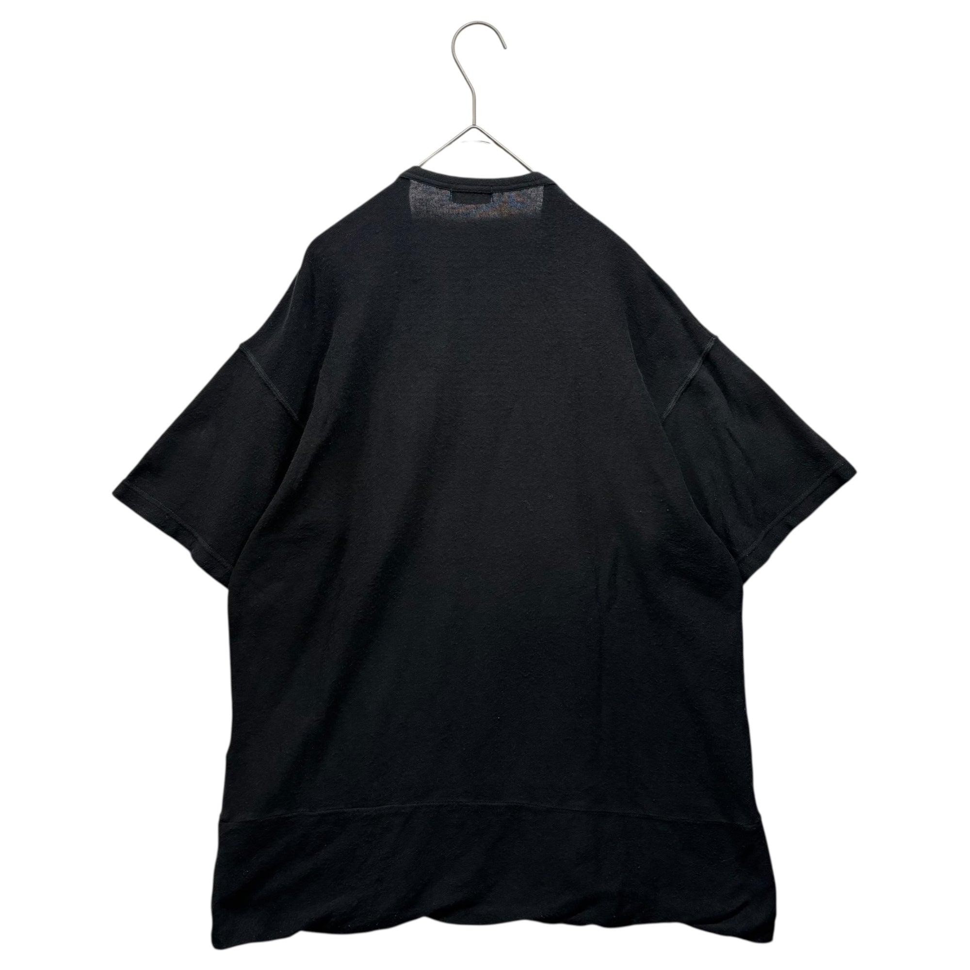 COMME des GARCONS HOMME(コムデギャルソンオム) 99SS Center Stitch Big Silhouette S/S Sweatshirt 田中オム センターステッチ ビッグシルエット 半袖 スウェット Tシャツ HT-100110 FREE ブラック AD1998