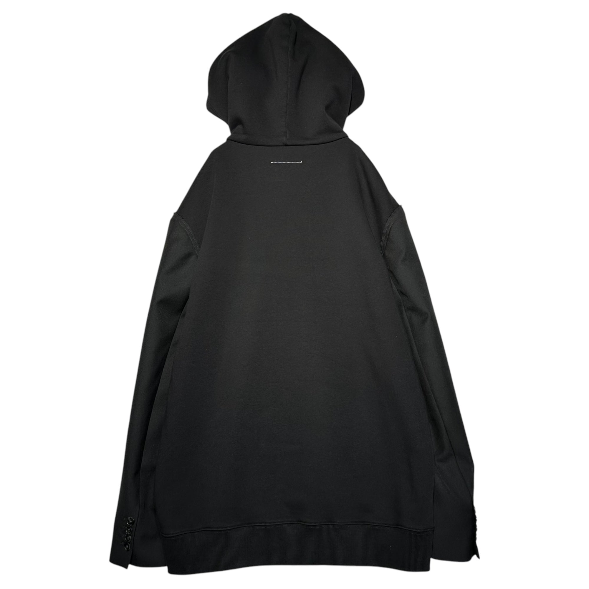 MM6 Maison Margiela(エムエムシックス) 23AW switching sleeves big hood pullover hoodie テーラード 袖切替 ビッグフード プルオーバー パーカー S62GU0115 S ブラック