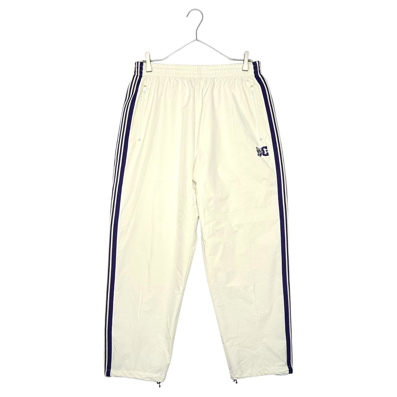 NEEDLES×DC SHOES(ニードルズ×ディーシー) Track Pant - Poly Ripstop トラック パンツ MR606 S アイボリー×パープル コラボ ジャージ