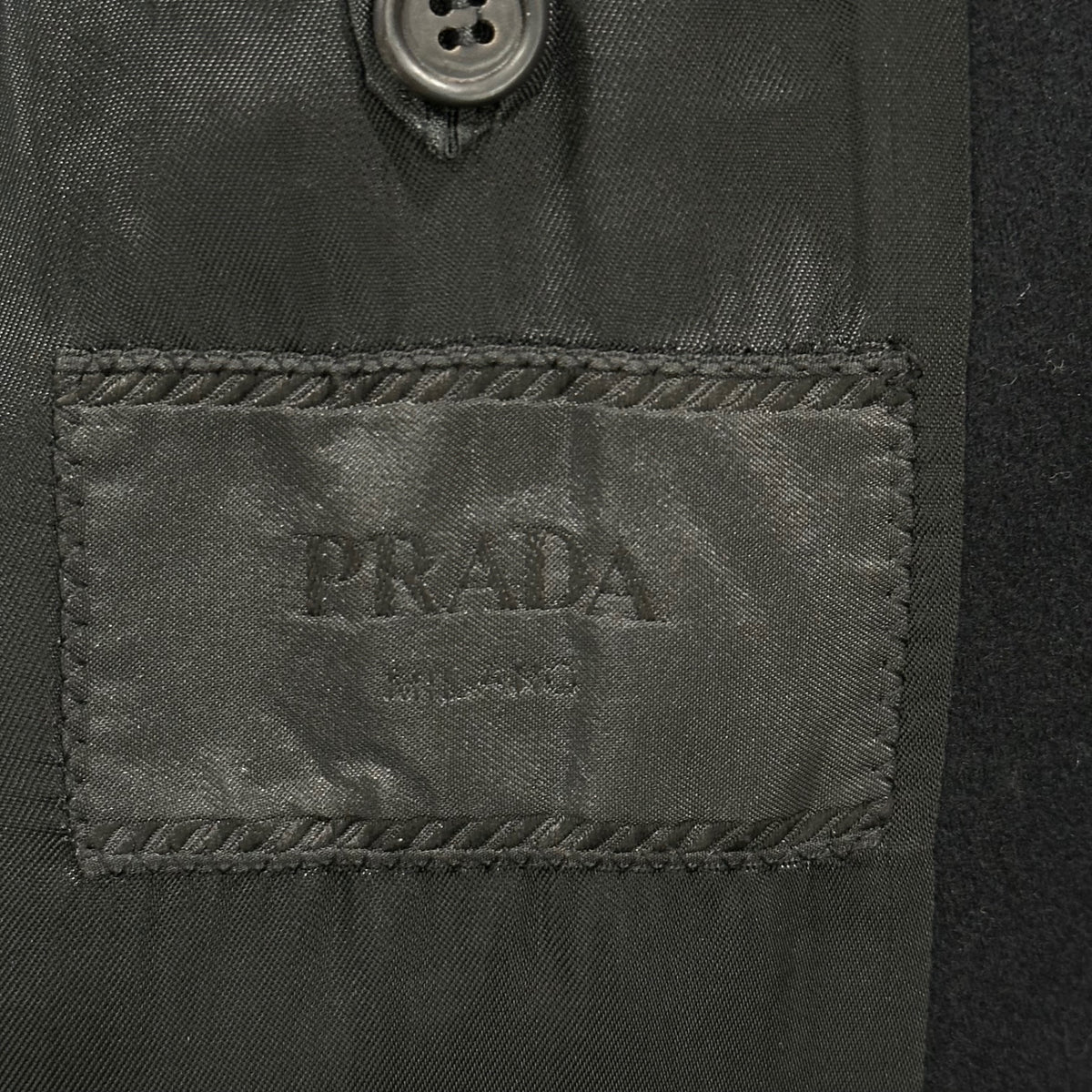 PRADA(プラダ) 2012AW Virgin Wool Chesterfield Coat ヴァージン ウール チェスター コート UC268D 46 ブラック コレクション着用