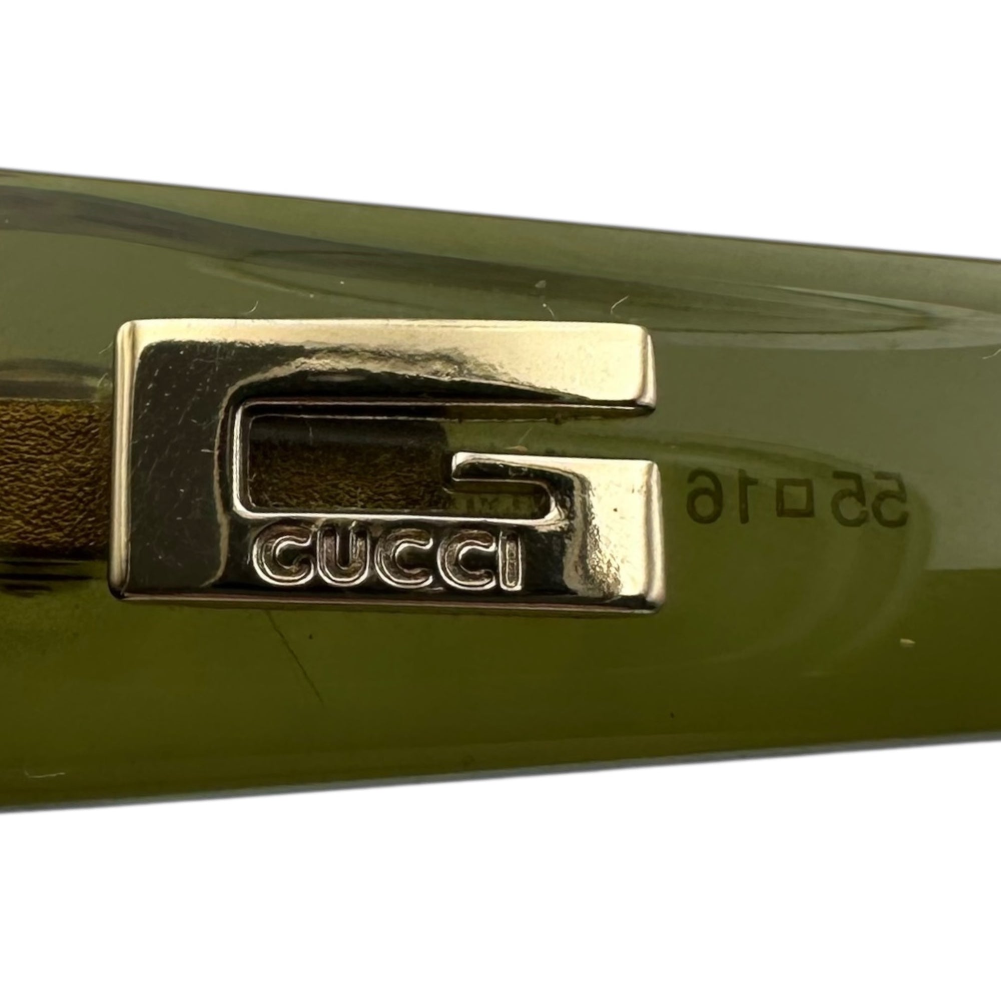 GUCCI(グッチ) G Logo Clear Sunglasses ロゴ クリア サングラス G G2456/S グリーン Y2K
