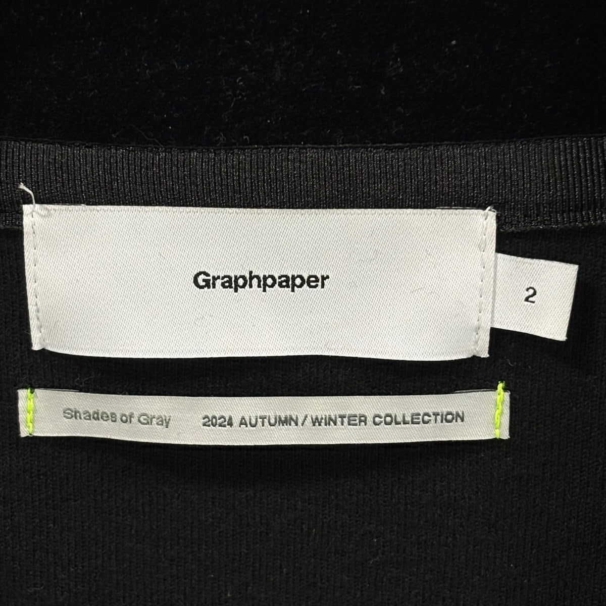 Graphpaper(グラフペーパー) 2024SS Fine Wool Tropical Oversized Regular Collar Shirt ファイン ウール トロピカル オーバーサイズ レギュラー カラー シャツ GM241-50040 S ブラック