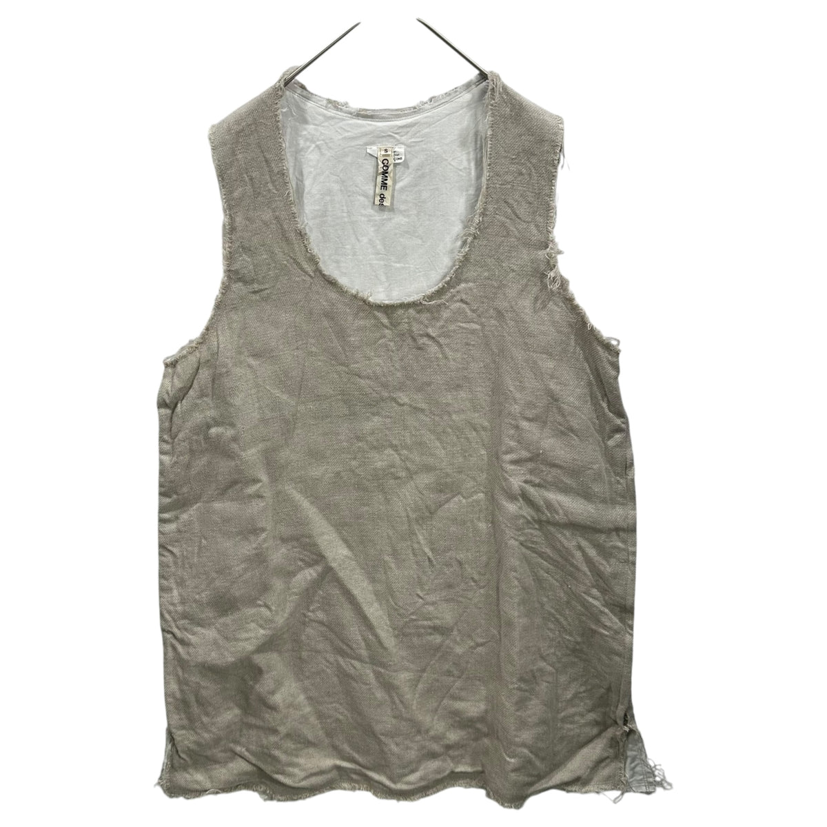 COMME des GARCONS(コムデギャルソン) 2026SS Side-zip linen vest サイドジップ リネン ベスト GQ-B016 S ベージュ AD2025
