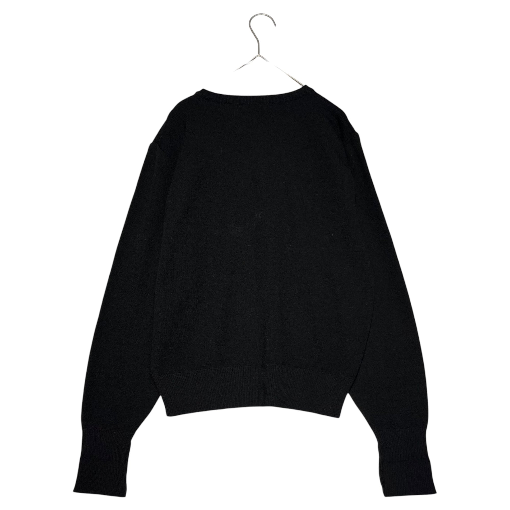 Christian Dior(クリスチャンディオール) 90's~00's Dior Logo embroidery short length wide wool knit ロゴ刺繍 ショート丈 ワイド ウール ニット 0020KW83 表記無し(M程度) ブラック PRET-A-PORTER