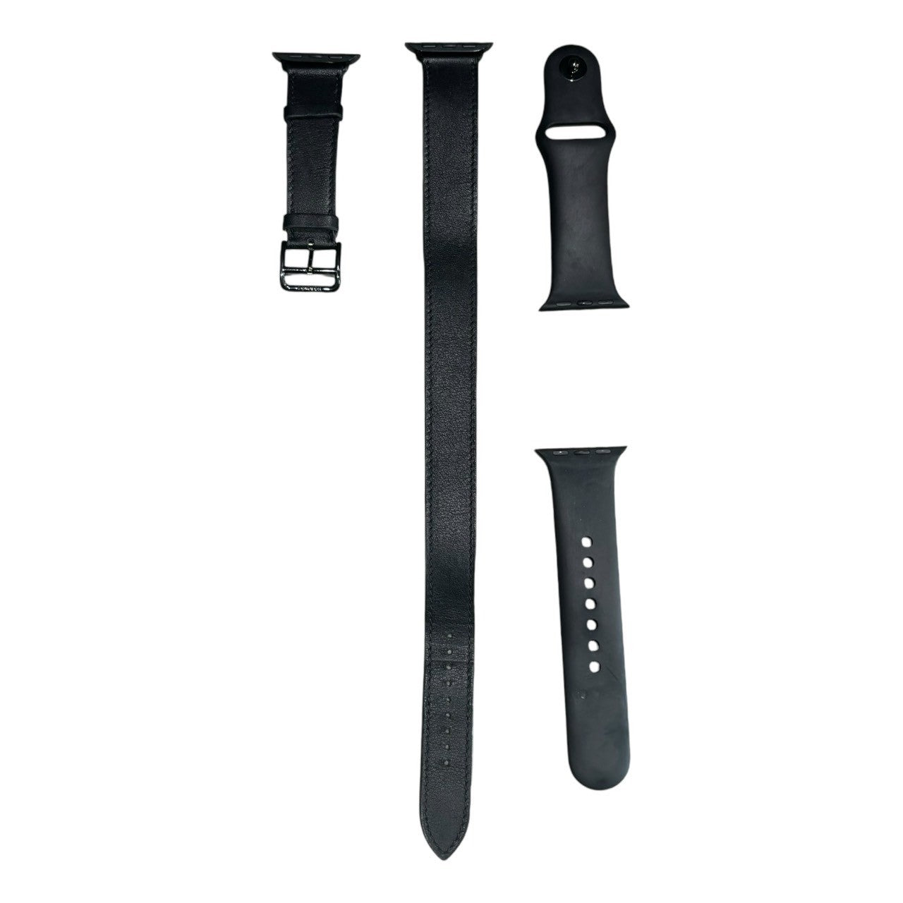 HERMES(エルメス) Apple watch series5 Double Tour 40mm Space Black アップル ウォッチ A2156 40mm ブラック レザー ストラップ スポーツバンド ヴォースイ ヴォースウィフト D刻印