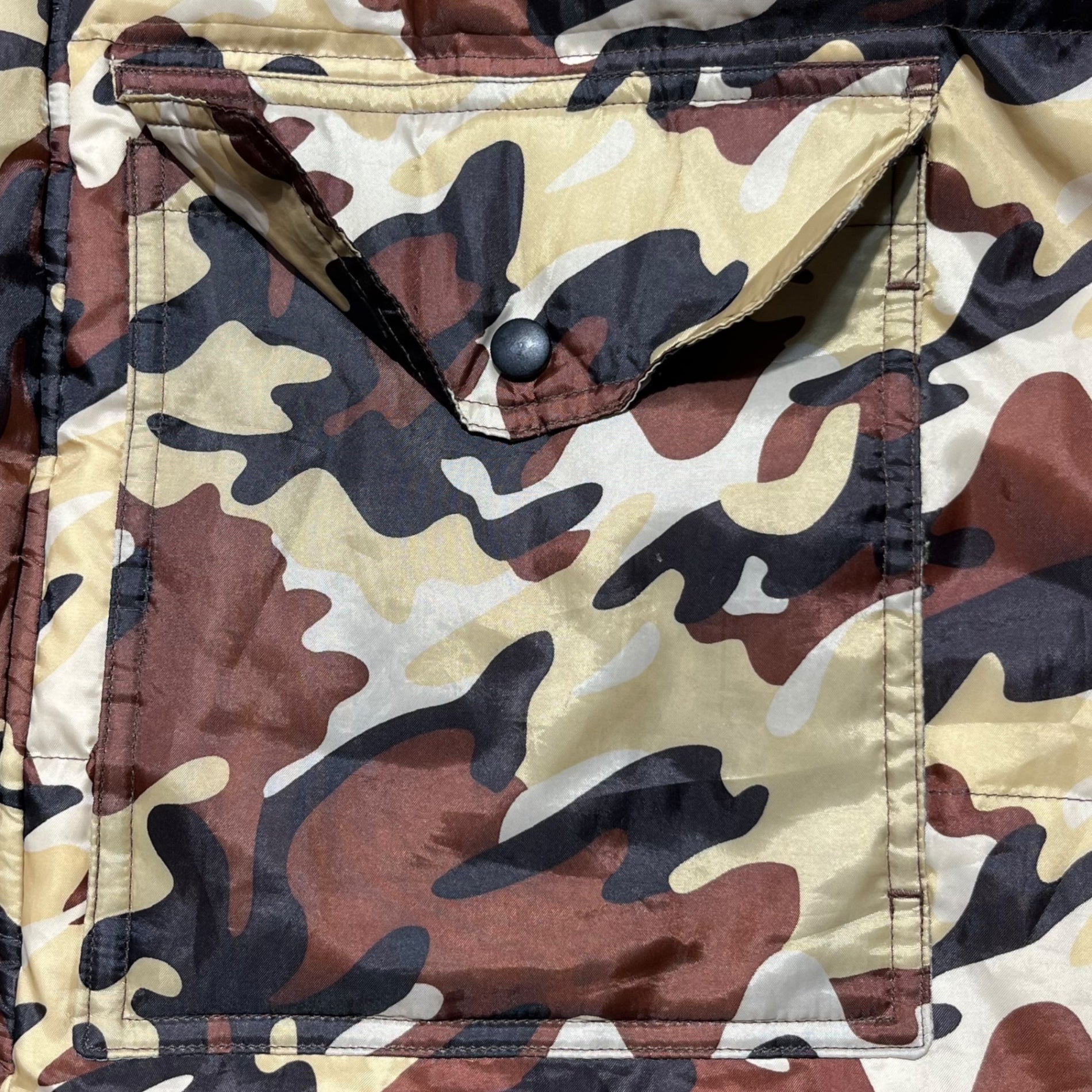 AMERICA&FIRST(アメリカ&ファースト) camouflage down jacket カモフラ ダウン ジャケット M ベージュ×ブラック