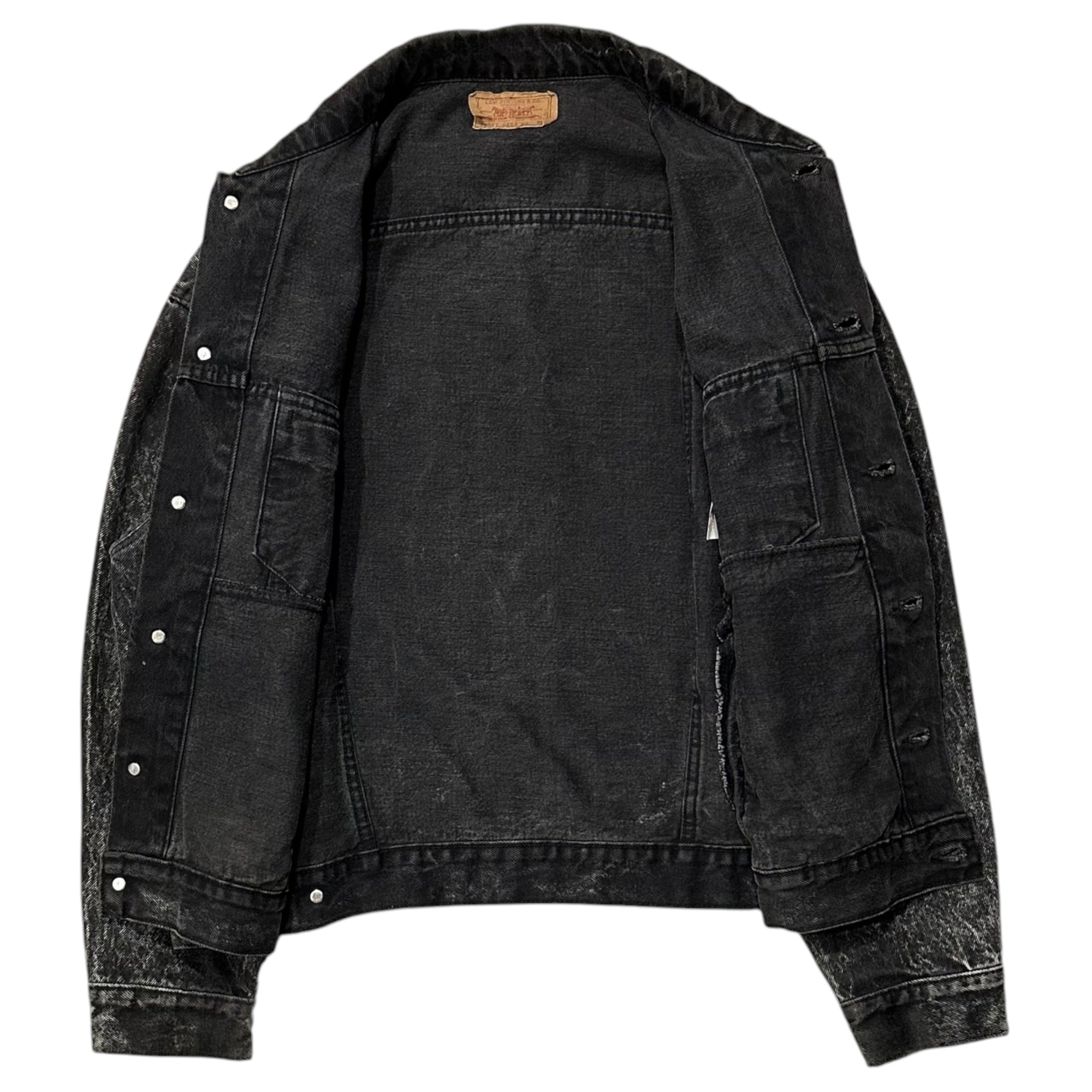 Levi's(リーバイス) 1988's 70507 Black Acid Wash Denim Jacket アシッド ウォッシュ ブラック デニム ジャケット 70507-0253 XL ブラック 80's 80年代 工場523 ヴィンテージ ケミカル