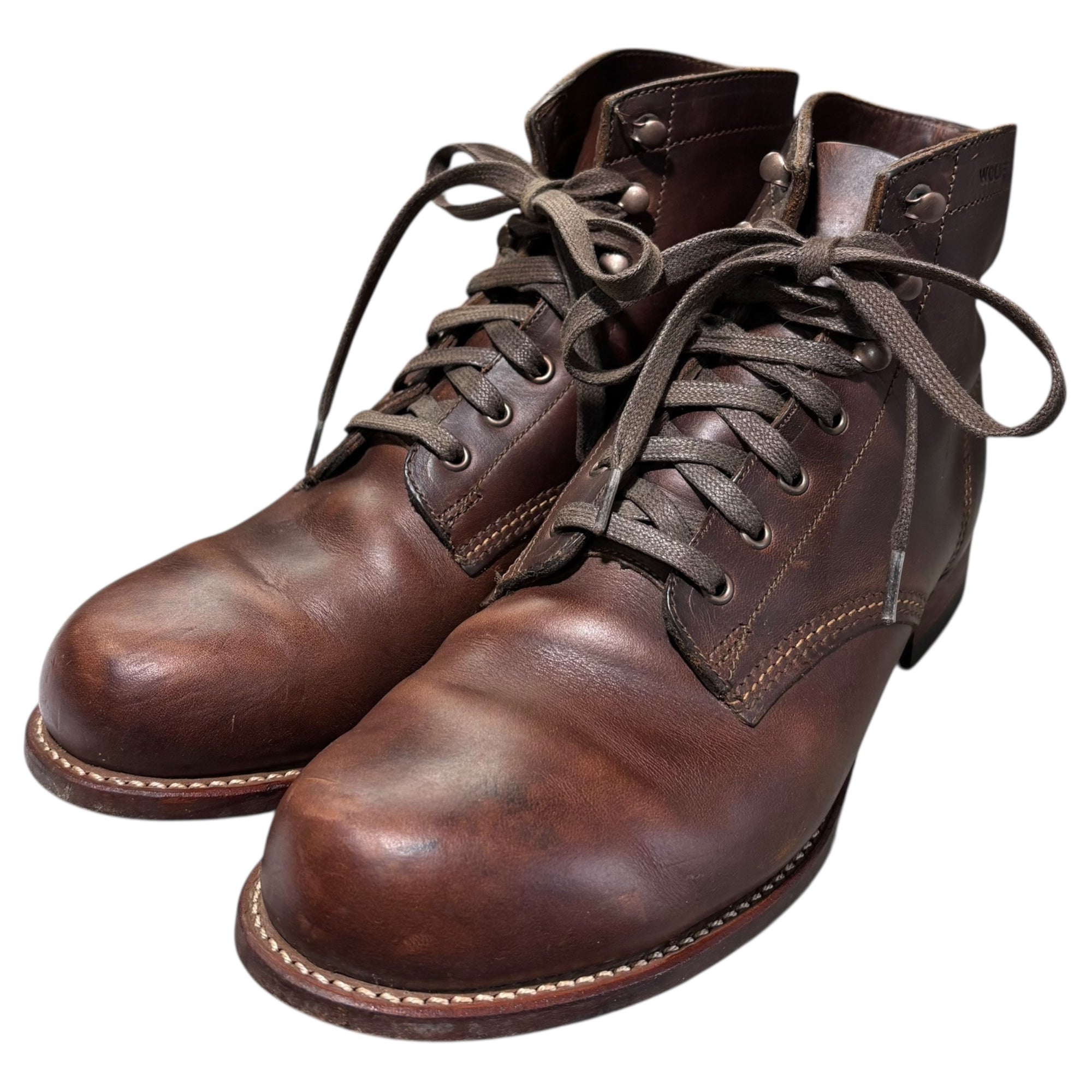 Wolverine 1000 Mile ダークブラウン ワークブーツ WOLVERINE 1000 MILE(ウルヴァリン1000マイル) Round Work Boots