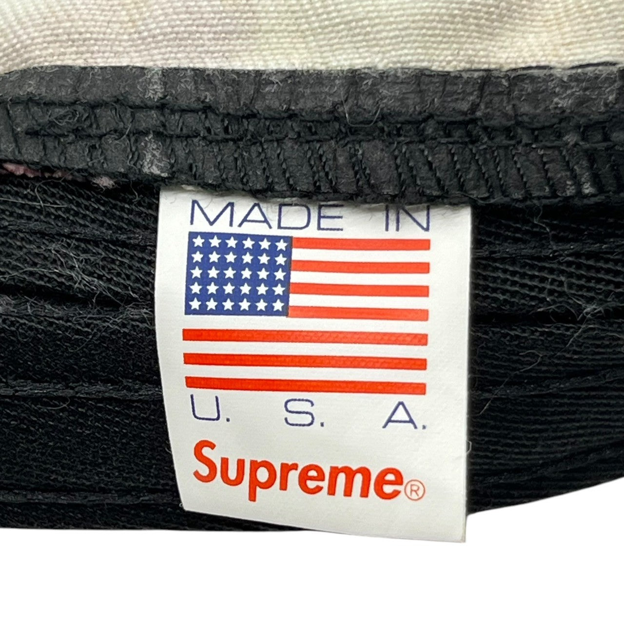 SUPREME(シュプリーム) 18SS Washed Chino Twill Camp Cap ボックスロゴ ウォッシュド チノ ツイル キャンプキャップ 帽子 ベージュ×レッド