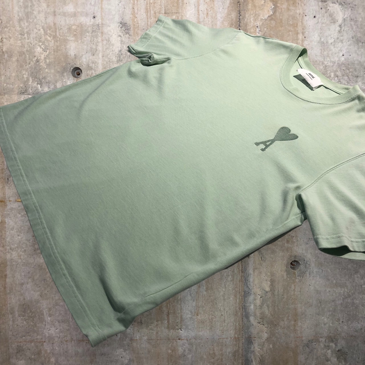 ami alexandre mattiussi(アミアレクサンドルマテュッシ) ハートロゴTシャツ S グリーン