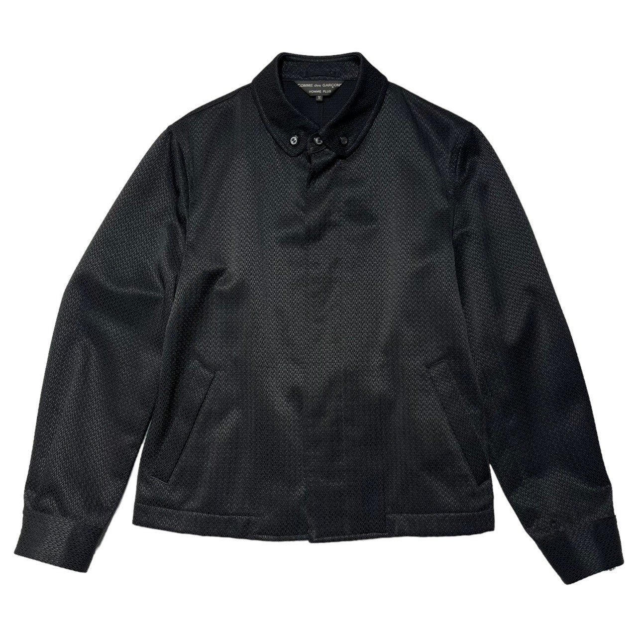 COMME des GARCONS HOMME PLUS(コムデギャルソンオムプリュス) 01AW Looking at different world(サイケ期) wool button down short jacket ウールボタンダウン短丈ジャケット PC-J103 M ブラック AD2001 稀少品