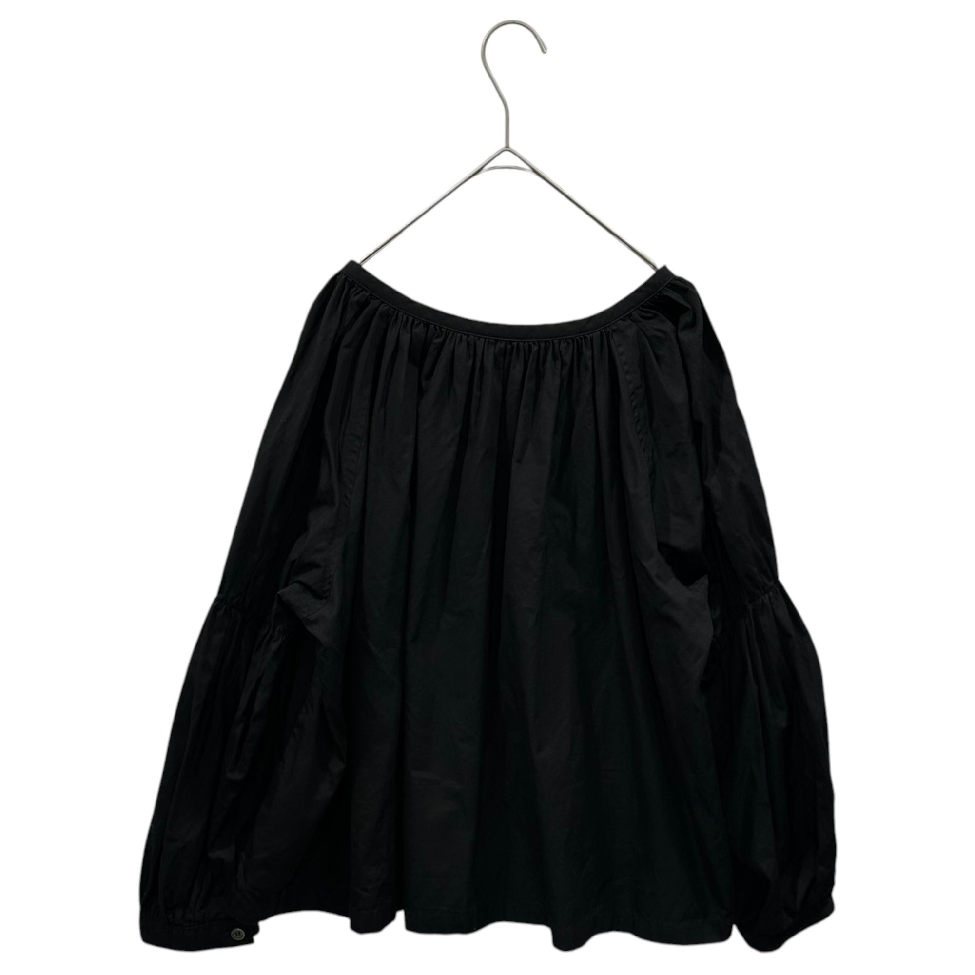 COMME des GARCONS COMME des GARCONS(コムデギャルソンコムデギャルソン) 2020SS Cotton Pongee Gathered Pullover Shirt 綿ポンジ ギャザー プルオーバー シャツ RE-B004 S ブラック AD2019 ブラウス