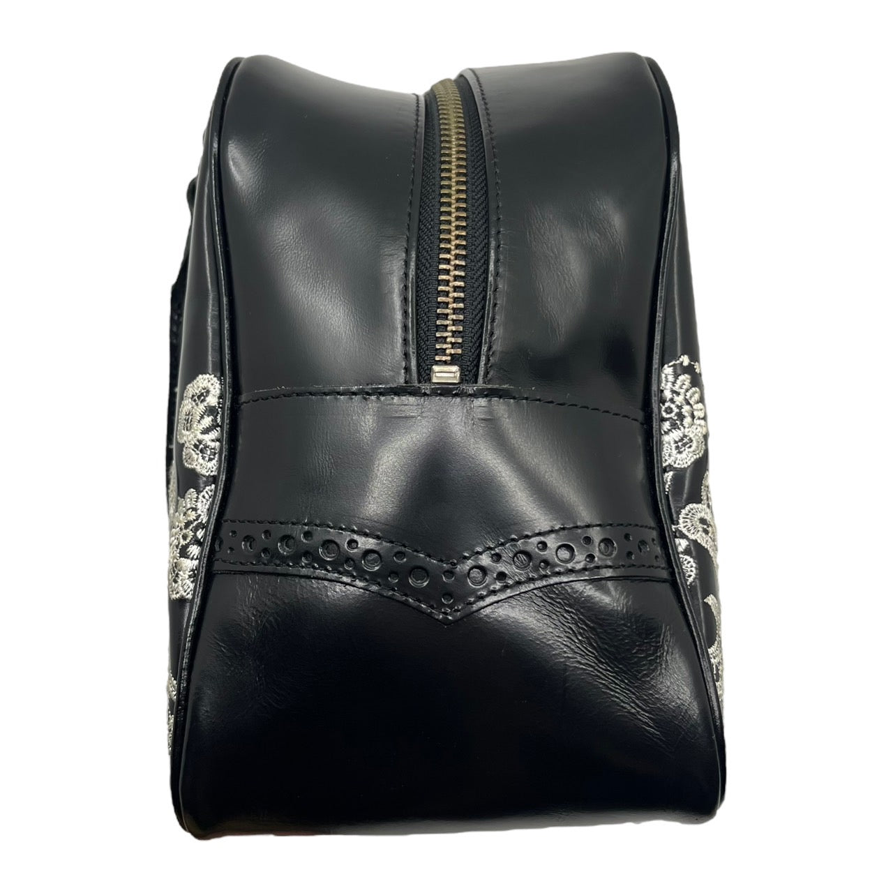 COMME des GARCONS JUNYA WATANABE(コムデギャルソンジュンヤワタナベ) レースハンドバッグ/カウレザー/牛革 JS-K202 ブラック×ホワイト