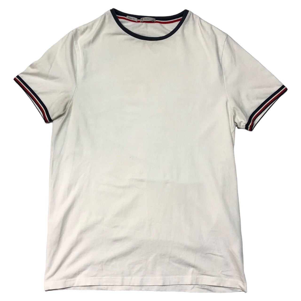 MONCLER(モンクレール) MAGLIA SLIMFIT/ロゴリンガーTシャツ B10918005900 L ホワイト