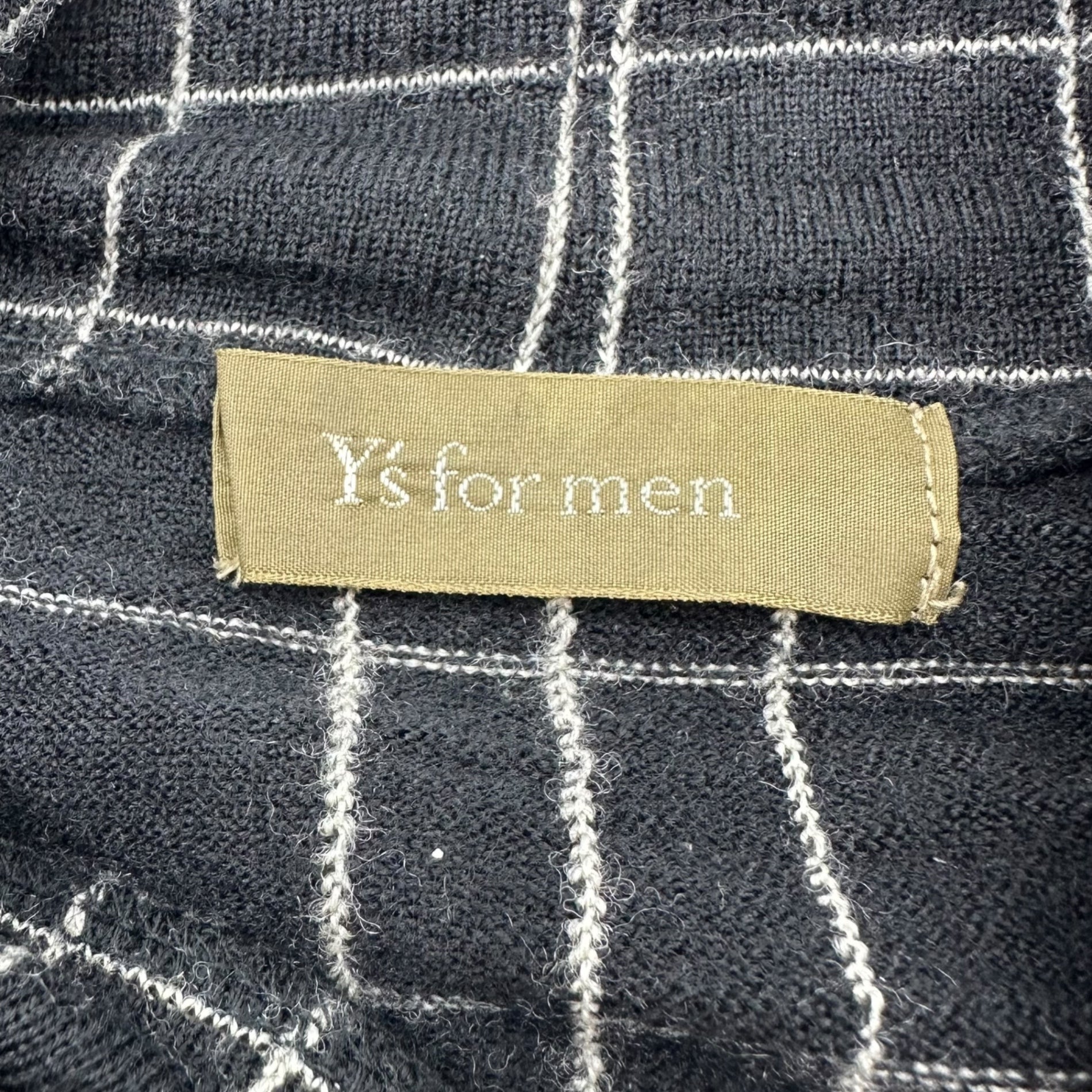 Y's for men(ワイズフォーメン) 90's Turtleneck Check Knit タートルネック チェック ニット MH-T08-132 表記無し(L程度) ブラック