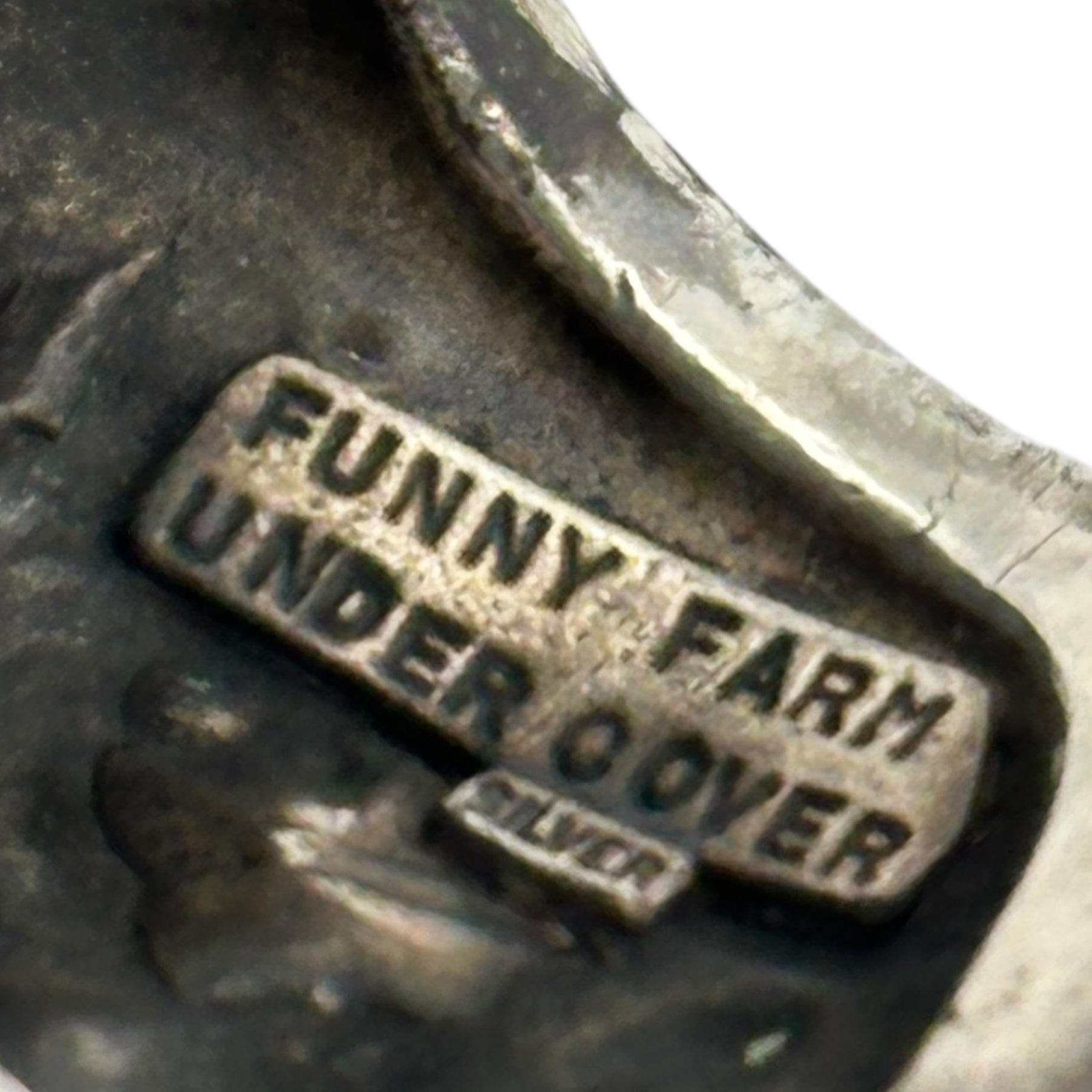 UNDERCOVER × Funny Farm(アンダーカバー × ファニーファーム) 90's Collaboration Four-Eyed Skull Silver Ring 90年代 四ツ目 スカル シルバー リング 9~10号 シルバー 96~99年 タトゥーアーティスト ボブ・ベッセルス氏 マーク・パラモア氏 ヴァンダライズ一ノ瀬氏 JONIO氏 コラボ 稀少アイテム