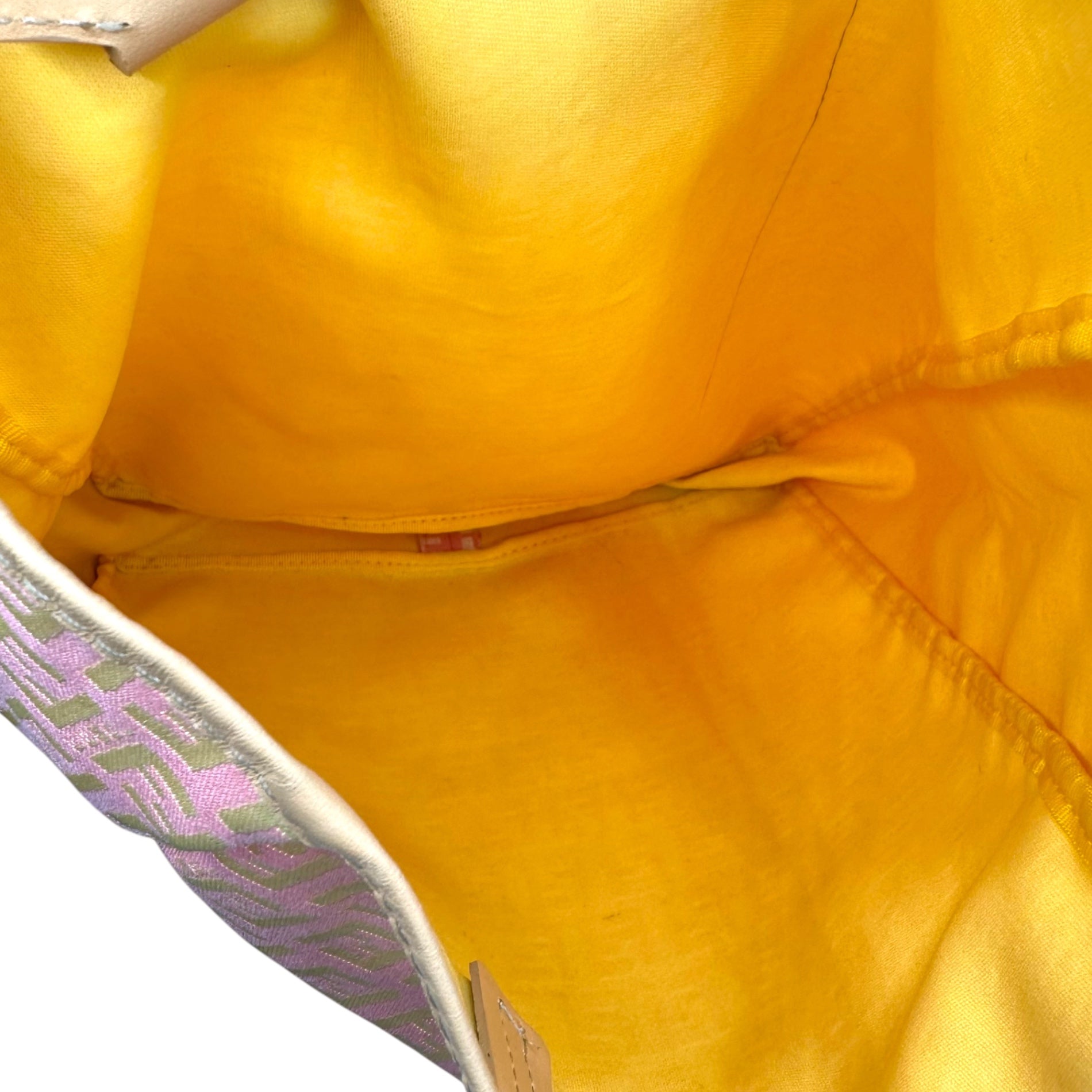 FENDI(フェンディ) Zucchini Pattern Tote Bag with Mini Pouch ズッキーニ柄 ミニポーチ トート バッグ 3677 8BH006 028 ピンク×ゴールド ズッカ