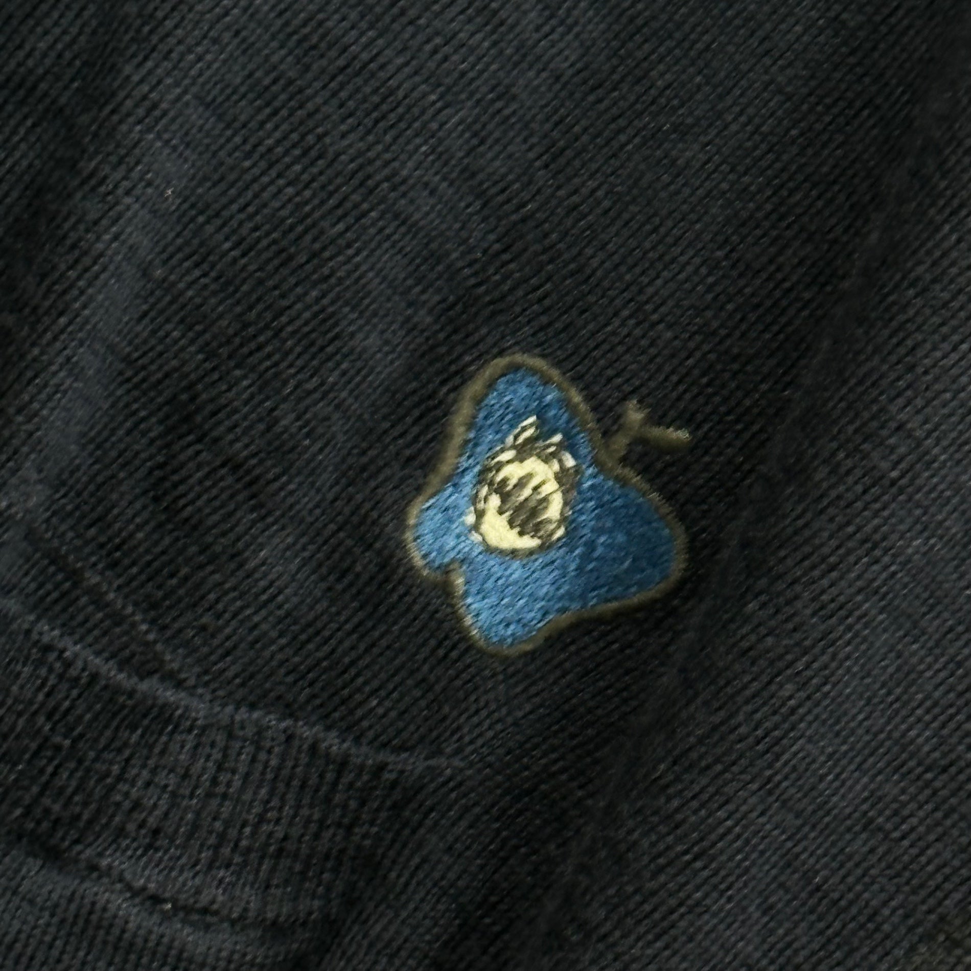 UNDERCOVERISM(アンダーカバイズム) 12AW GILAPPLE Patch V-neck Cardigan ギラップル ワッペン Vネック カーディガン J9902 2(S程度) ネイビー×チャコールグレー