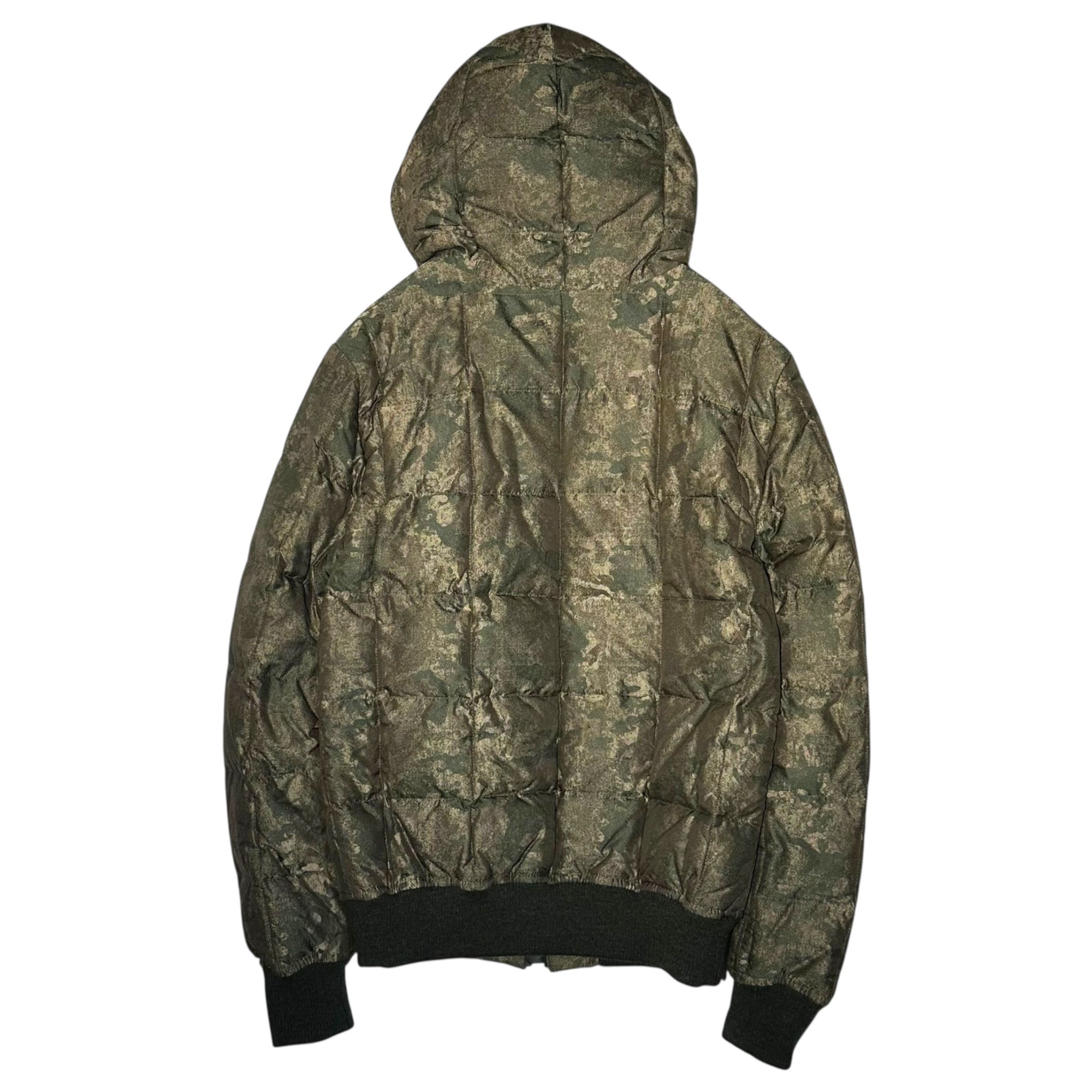 DOLCE&GABBANA(ドルチェ&ガッバーナドルガバ) Camouflage Leather Piping Down Jacket カモフラ レザー パイピング ダウン ジャケット G9ET1T G7DUN 44(XS程度) カーキ