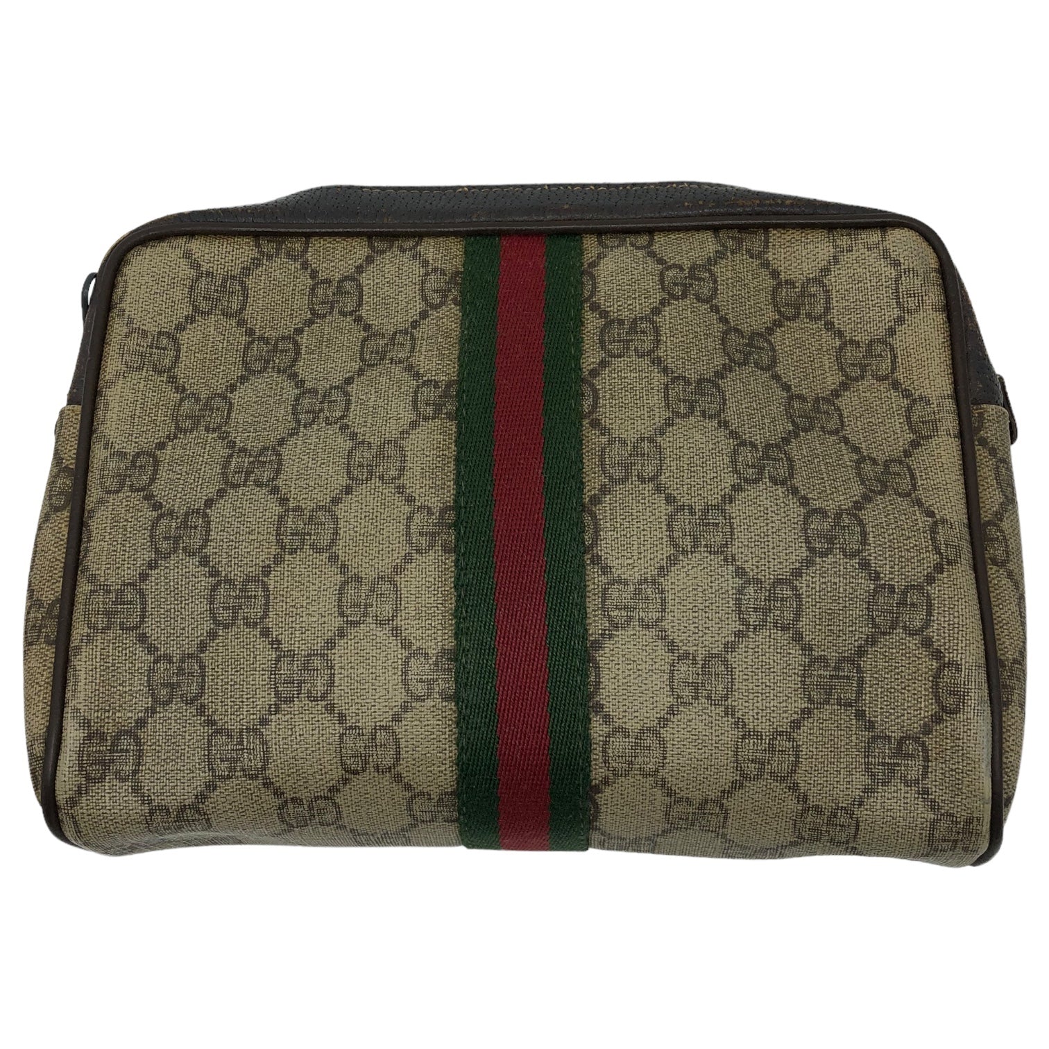 GUCCI(グッチ) Sherry line GG canvas clutch bag シェリーライン GG キャンバス クラッチ バッグ 010・373. ベージュ OLD GUCCI セカンド ポーチ