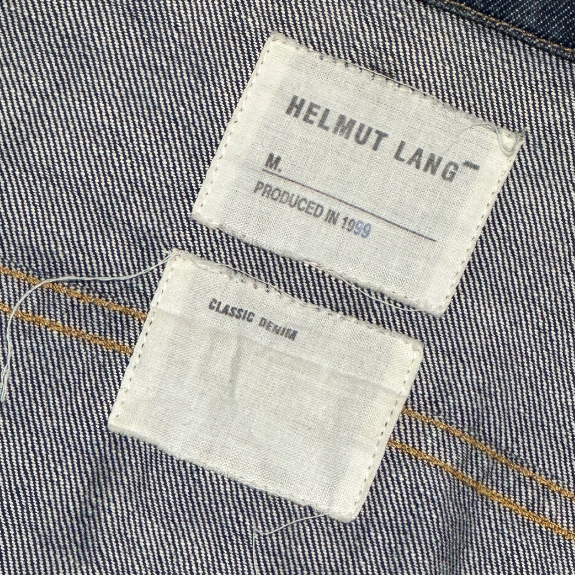 HELMUT LANG(ヘルムートラング) 1999 TYPE 3 DENIM TRACKER JACKET 本人期 デニム トラッカー ジャケット 38 インディゴ 90's 90年代 アーカイブ