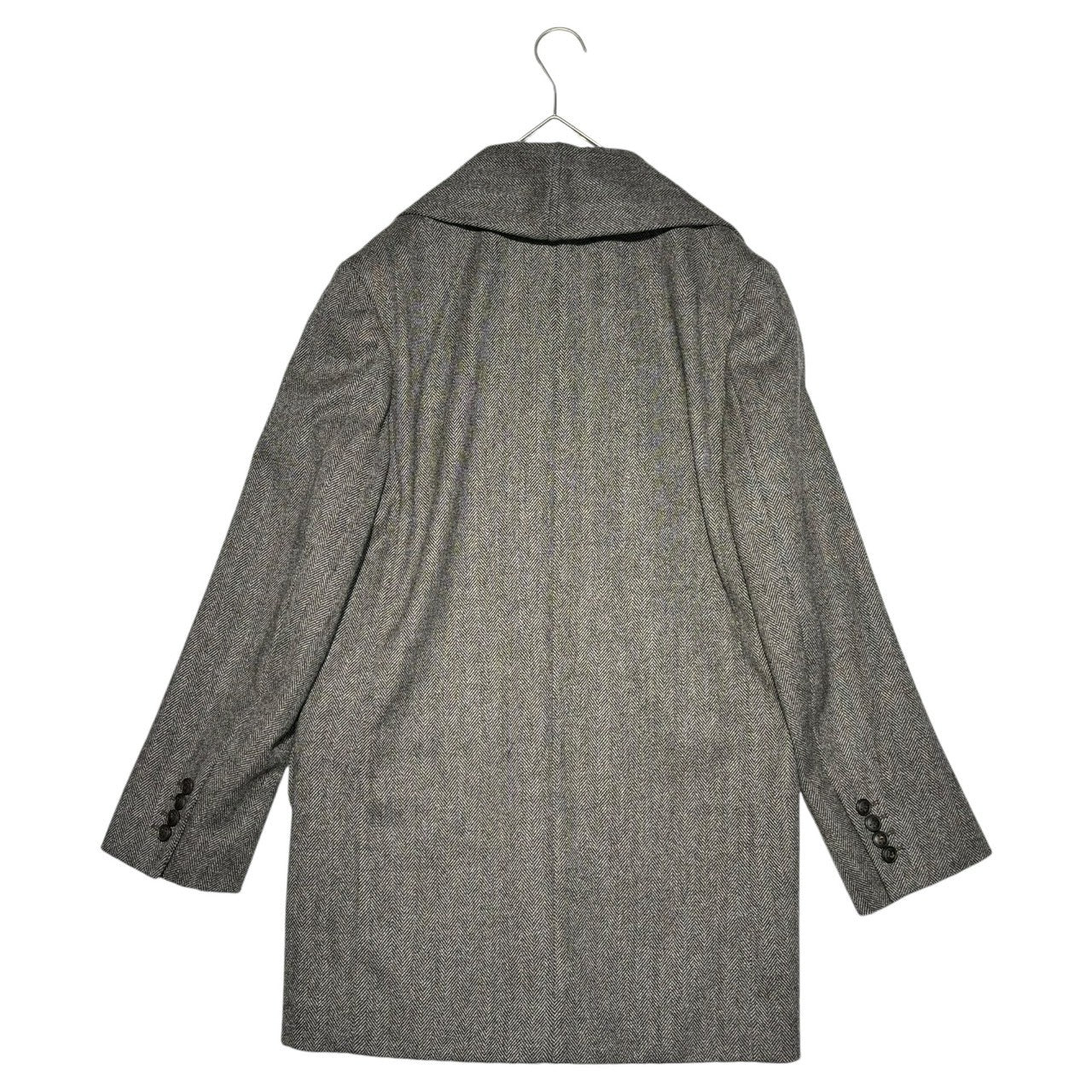 HERMES(エルメス) BY MARGIELA tweed stole jacket マルジェラ期 ツイード ストール ジャケット 36(M程度) ブラウン テーラード ノーカラー ジャケット アーカイブ