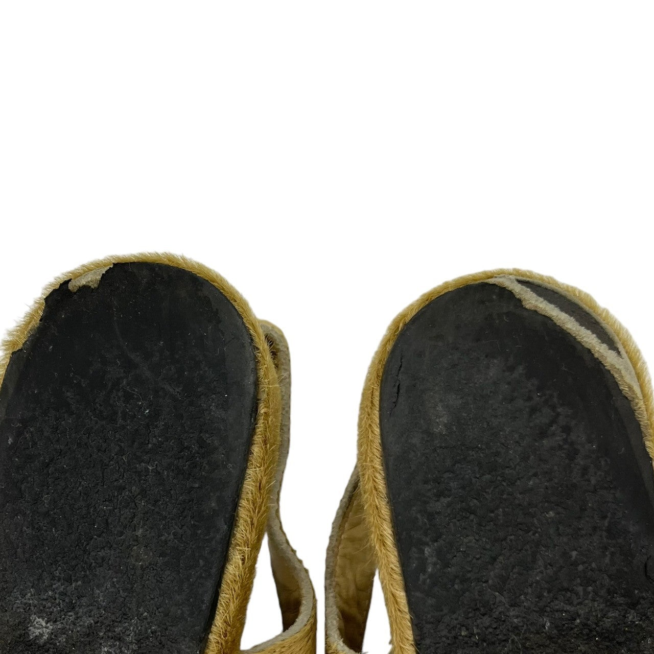 tricot COMME des GARCONS(トリココムデギャルソン) Harako sabo sandals ハラコ サボ サンダル SIZE 25.0程度(メンズ着用可能) アイボリー スレ、使用感、キズ有