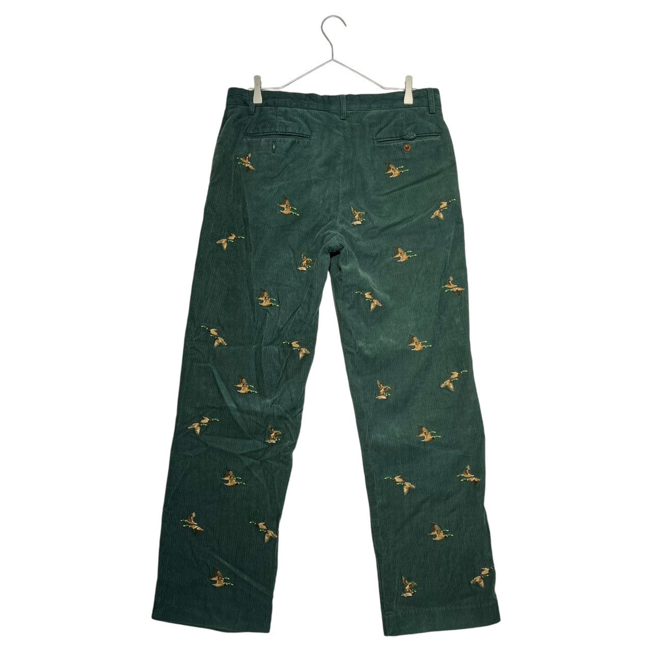 POLO RALPH LAUREN(ポロラルフローレン) Duck embroidery corduroy pants カモ 刺繍 コーデュロイ パンツ 32/30 グリーン ストレート