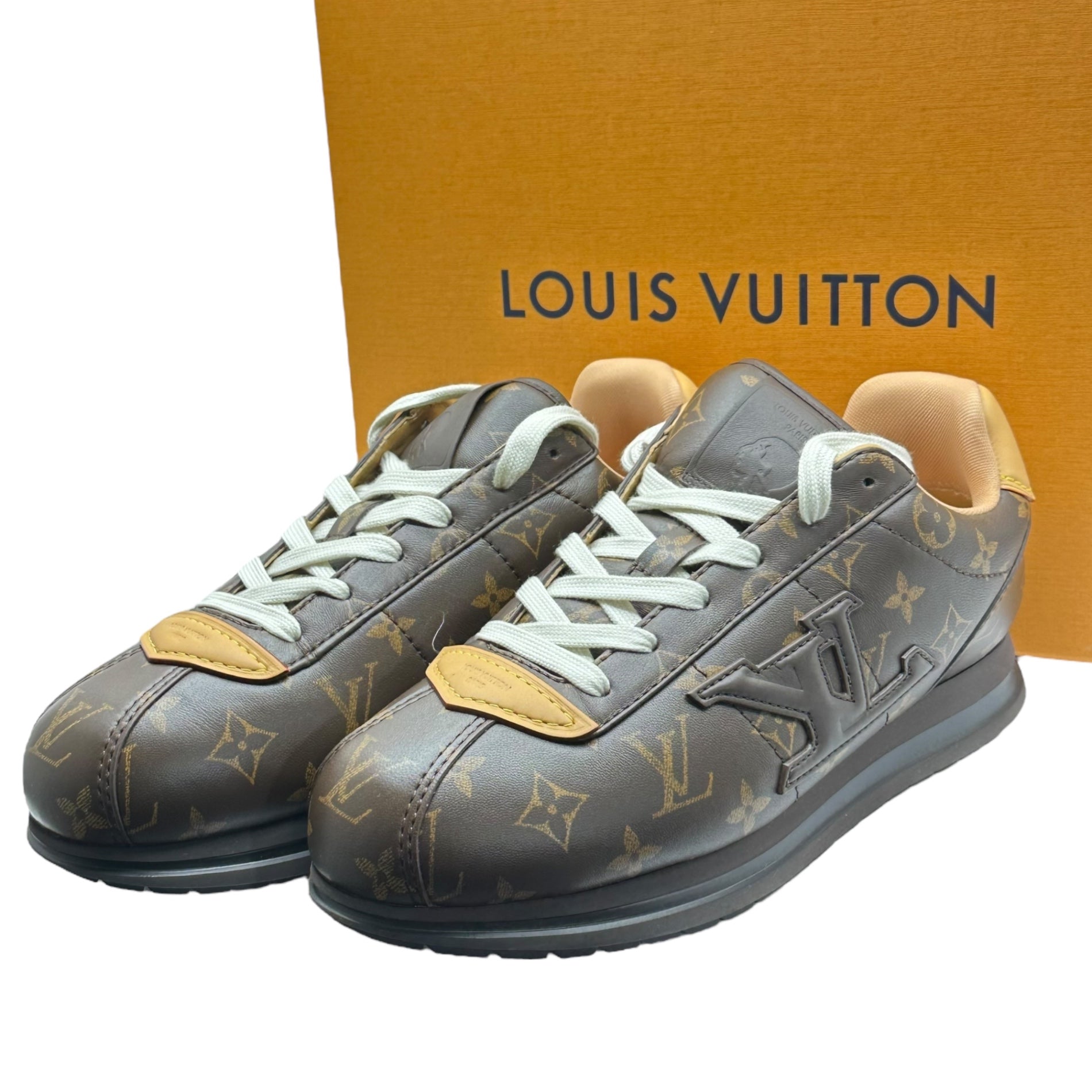 LOUIS VUITTON(ルイヴィトン) 25AW × NIGO Butter Soft Monogram ニゴー バター ソフト モノグラム スニーカー 1AIKVF 8(26.5cm程度) ブラウン 現行品