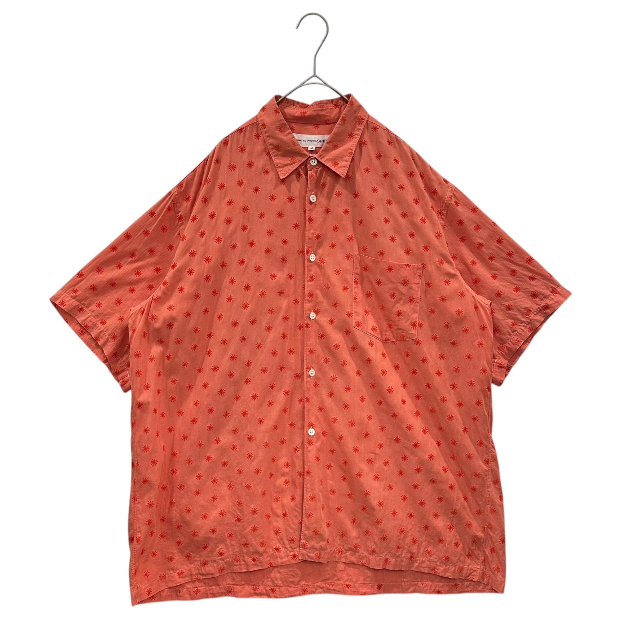 COMME des GARCONS SHIRT(コムデギャルソンシャツ) 90's Small-floral checkered S/S shirt 小花柄 チェック 半袖 シャツ M ピンク 90年代 アーカイブ