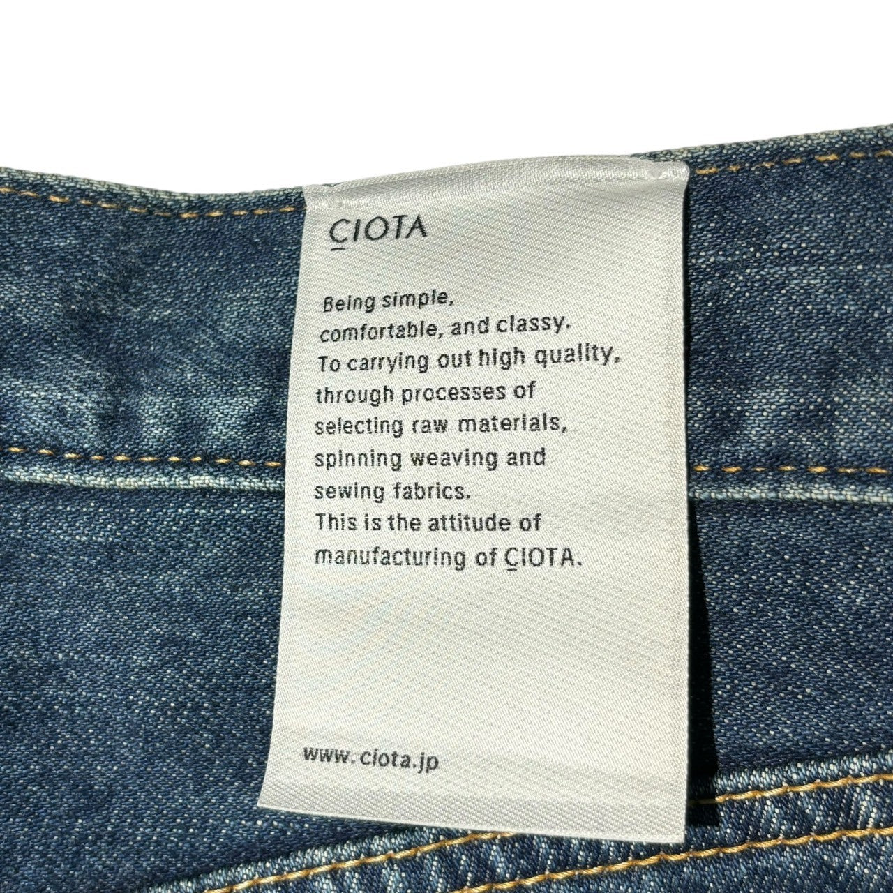 CIOTA(シオタ) 本藍 スビンコットン 13.5oz ストレート デニム パンツ NPTM-1STB-NIDBL-D 30 インディゴ D BLUE-D