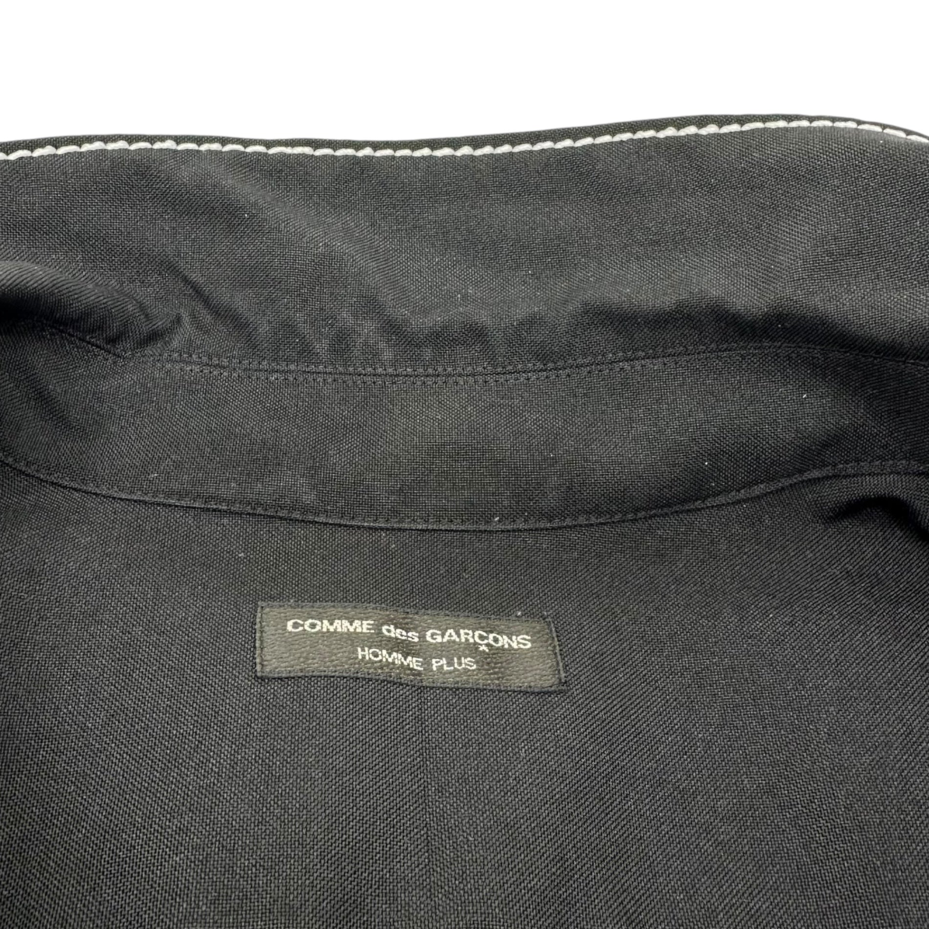 COMME des GARCONS HOMME PLUS(コムデギャルソンオムプリュス) 99AW Souvenir Kitsch stitch pullover shirt スーベニールキッチュ期 ステッチ プルオーバー シャツ M ブラック AD1999