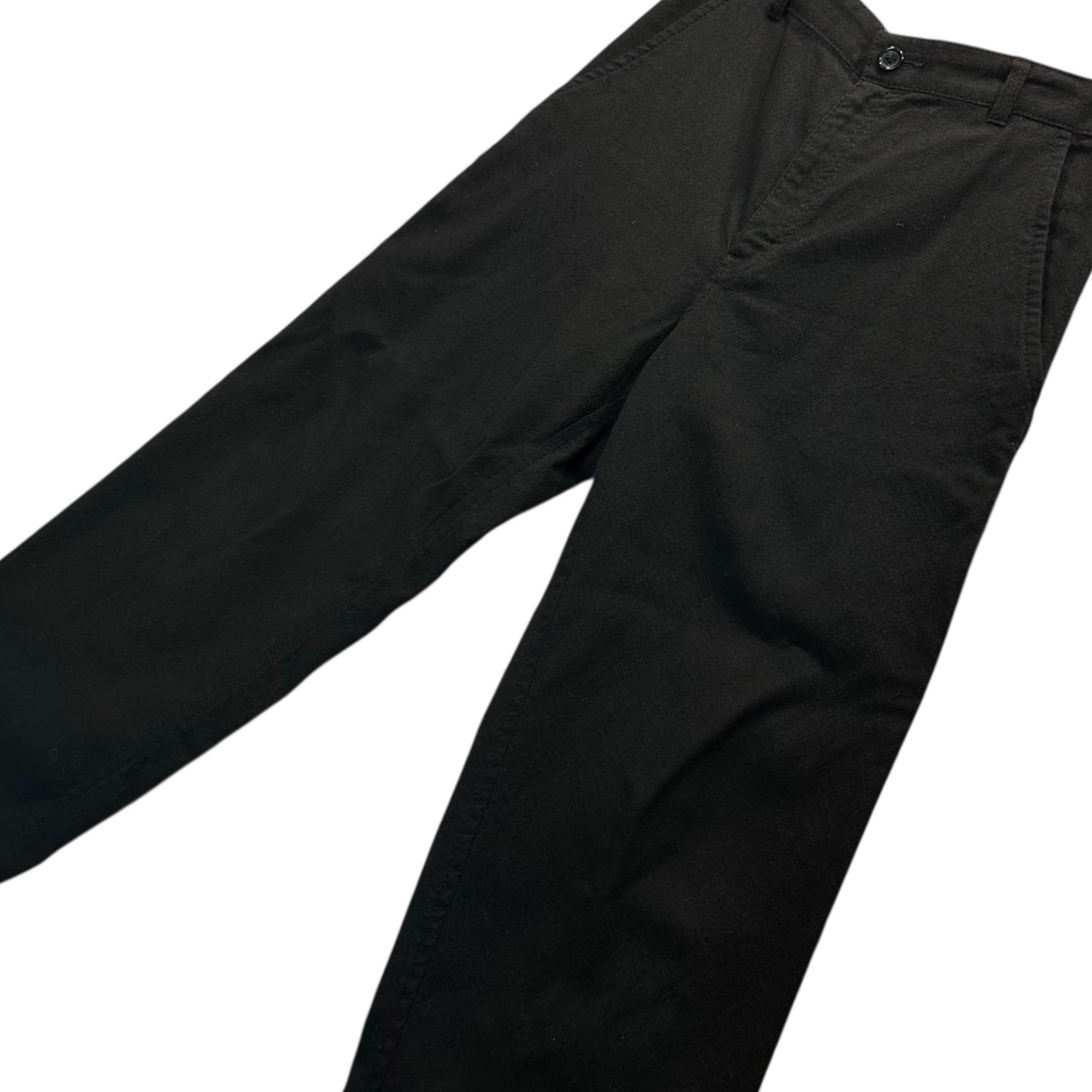 tricot COMME des GARCONS(トリココムデギャルソン) 21AW Wool-Cotton Twill Yarn-Dyed Pants ウール 綿 ツイル 先染め パンツ TH-P014 S ブラック AD2021