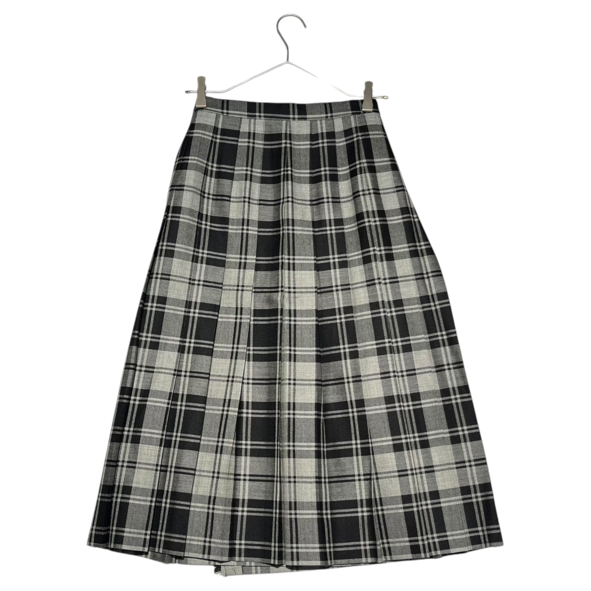 O'NEIL OF DUBLIN(オニールオブダブリン) plaid wrap skirt チェック柄 ラップ スカート 8 グレー×ブラック BEAMS等取扱