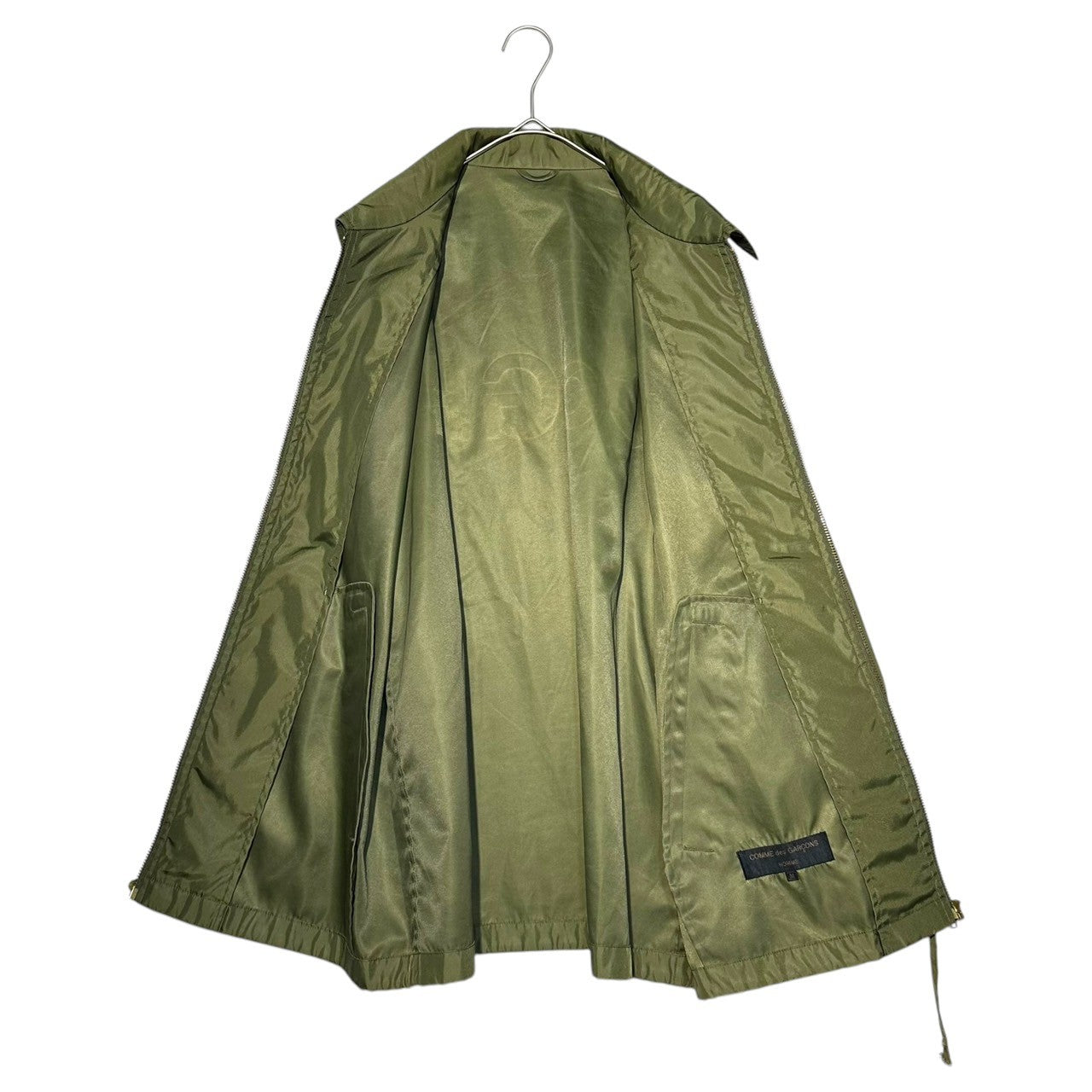COMME des GARCONS HOMME(コムデギャルソンオム) 99AW back logo zip-up coach jacket バックロゴ ジップアップ コーチ ジャケット 田中オム HJ-1007070 FREE カーキ AD1999