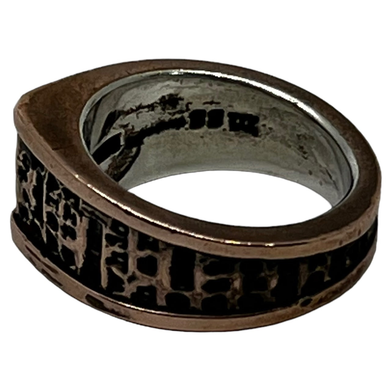 JAM HOME MADE(ジャムホームメイド) ヤコブリング SIZE 15号 ブロンズ×シルバー The Epistle of James(ヤコブの手紙)一節引用モデル