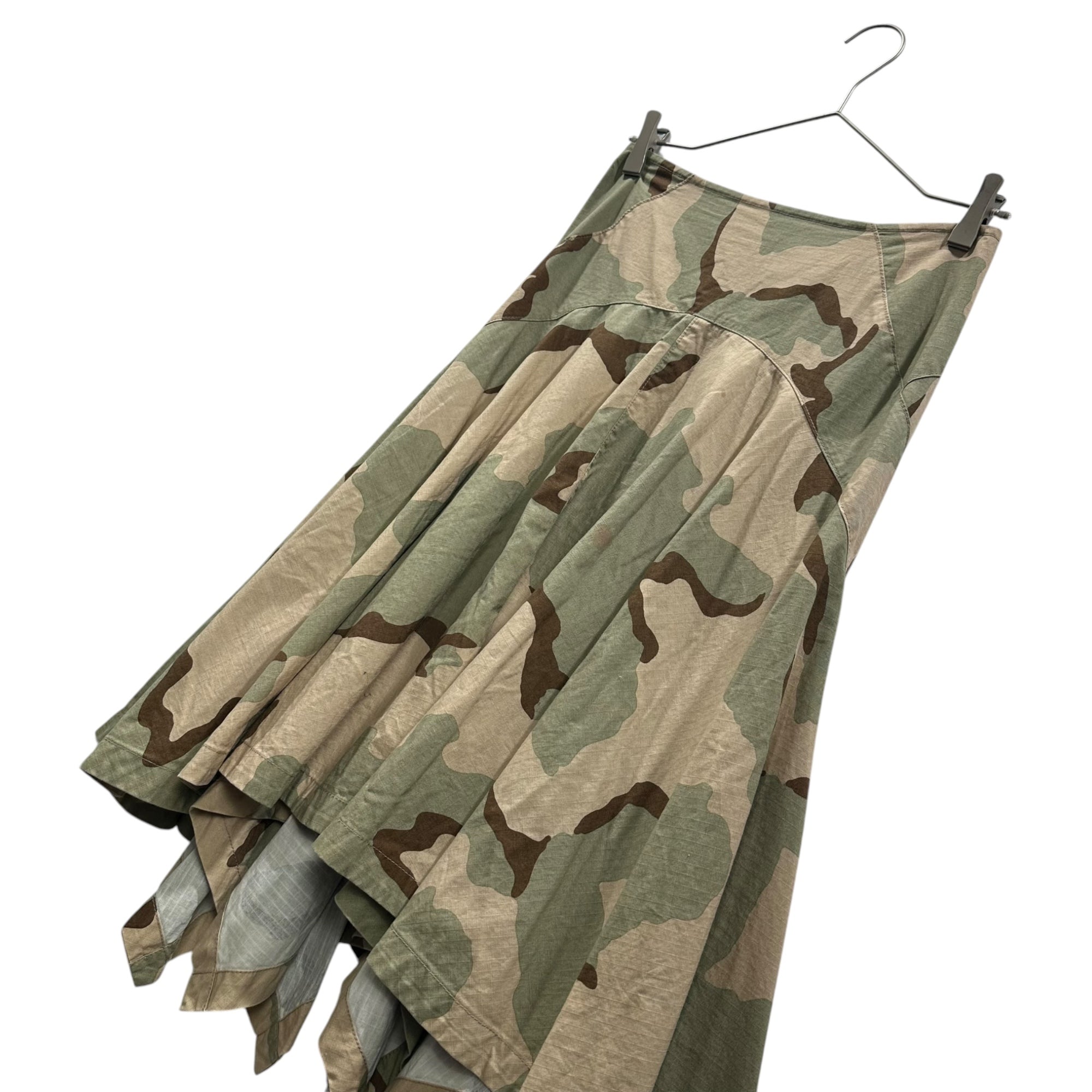 JUNYA WATANABE COMME des GARCONS(ジュンヤワタナベコムデギャルソン) 2006SS Dessert Camo Flare Skirt デザートカモ フレア スカート JQ-S053 SS ベージュ×カーキ AD2005
