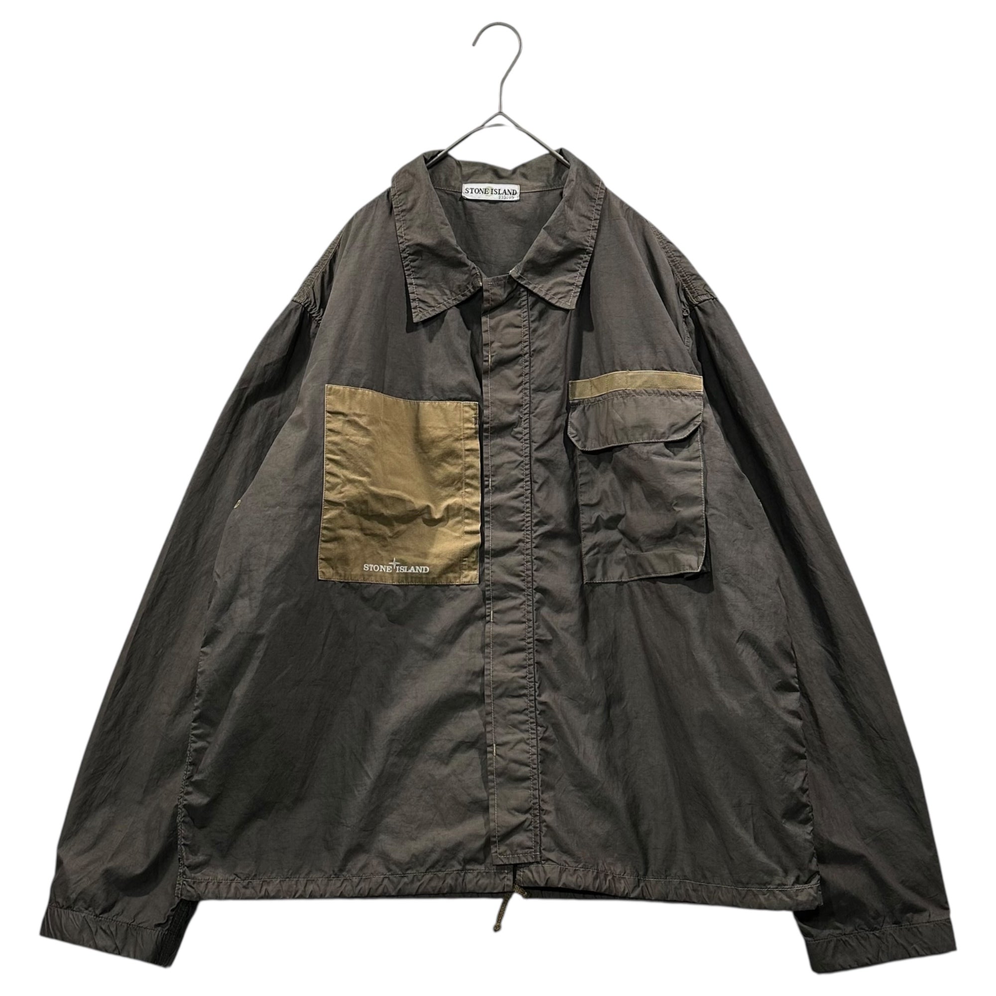 STONE ISLAND(ストーンアイランド) 02SS Cotton Nylon Tela Garment Dyed Military Jacket コットン ナイロン テラ ガーメントダイ ミリタリー ジャケット 3616M027 XL カーキ 00’s
