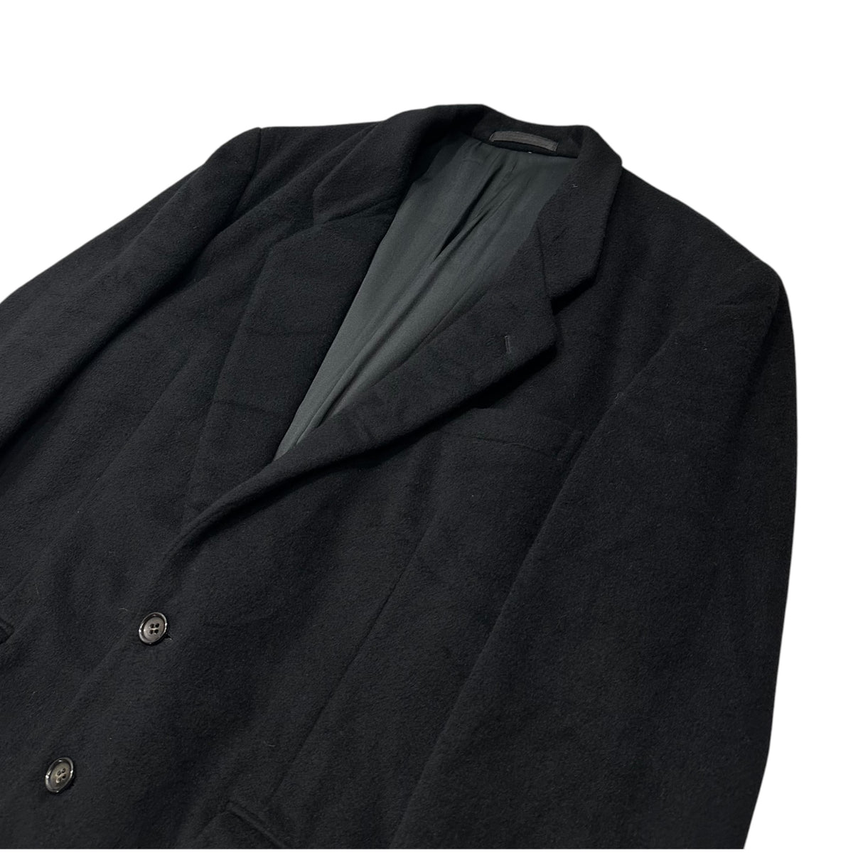 COMME des GARCONS HOMME(コムデギャルソンオム) 1980's Cashmere-Wool 2-Button Tailored Jacket カシミヤ ウール 2ボタン テーラード ジャケット HJ-08101S S ブラック AD表記無 80s アーカイブ 80年代前半製造品